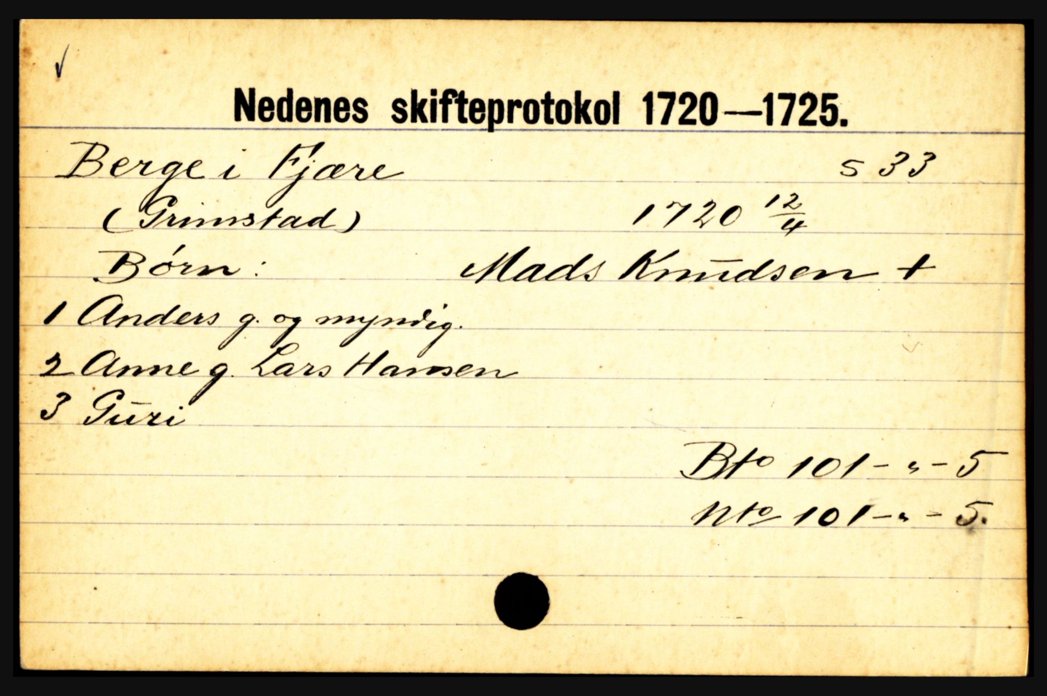 Nedenes sorenskriveri før 1824, AV/SAK-1221-0007/H, s. 2157