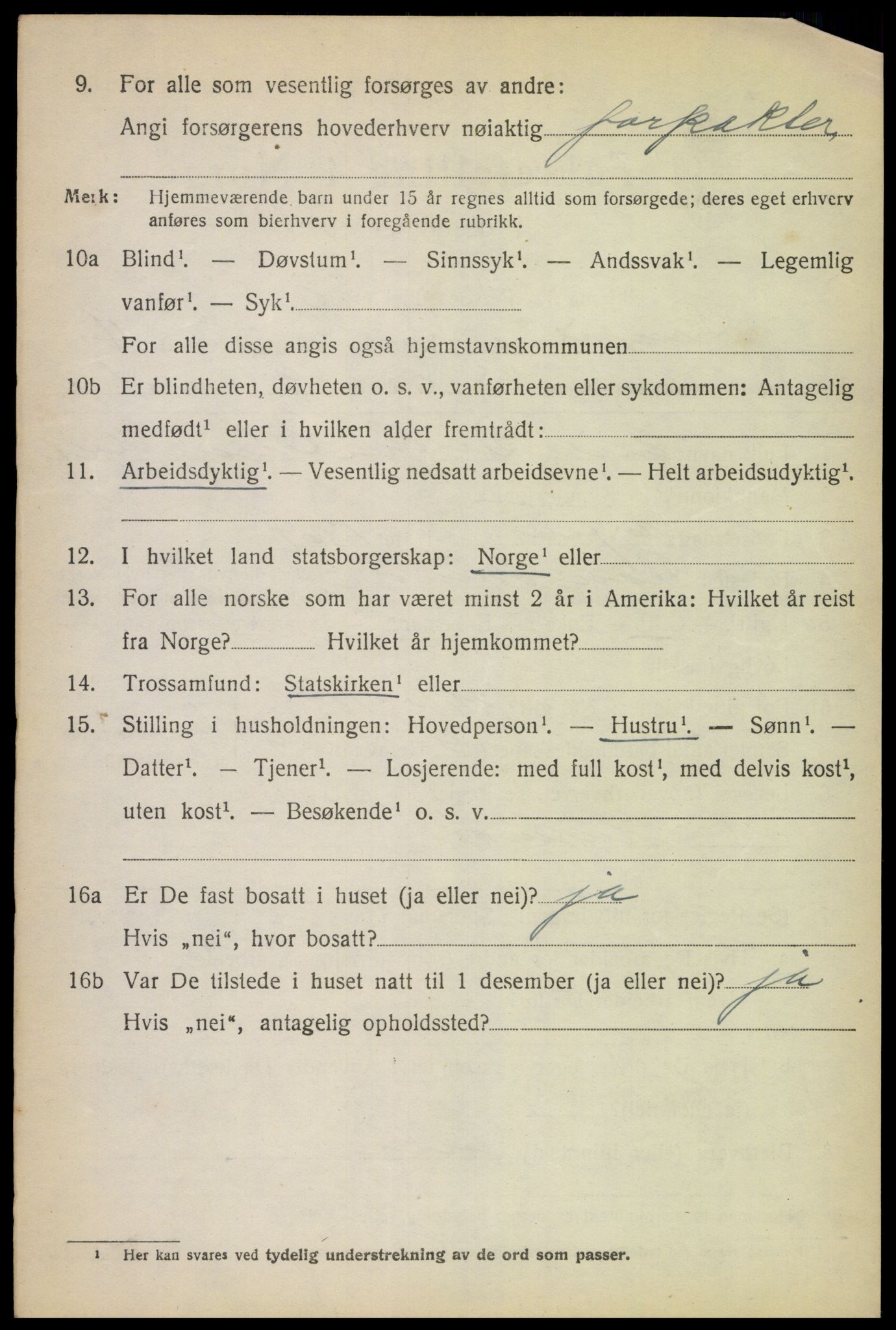 SAK, Folketelling 1920 for 1011 Randesund herred, 1920, s. 2279