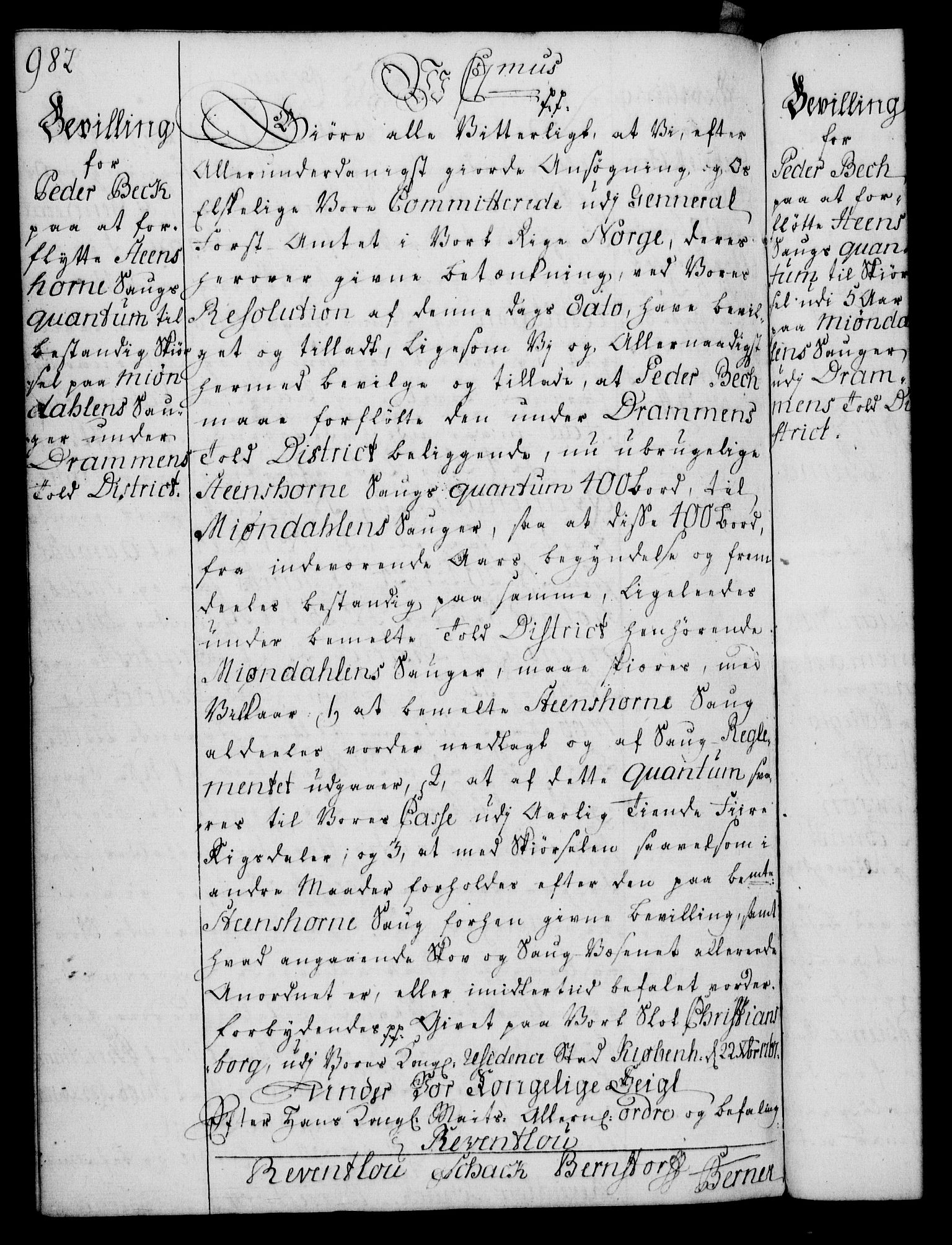 Rentekammeret, Kammerkanselliet, RA/EA-3111/G/Gg/Gga/L0007: Norsk ekspedisjonsprotokoll med register (merket RK 53.7), 1759-1768, s. 982