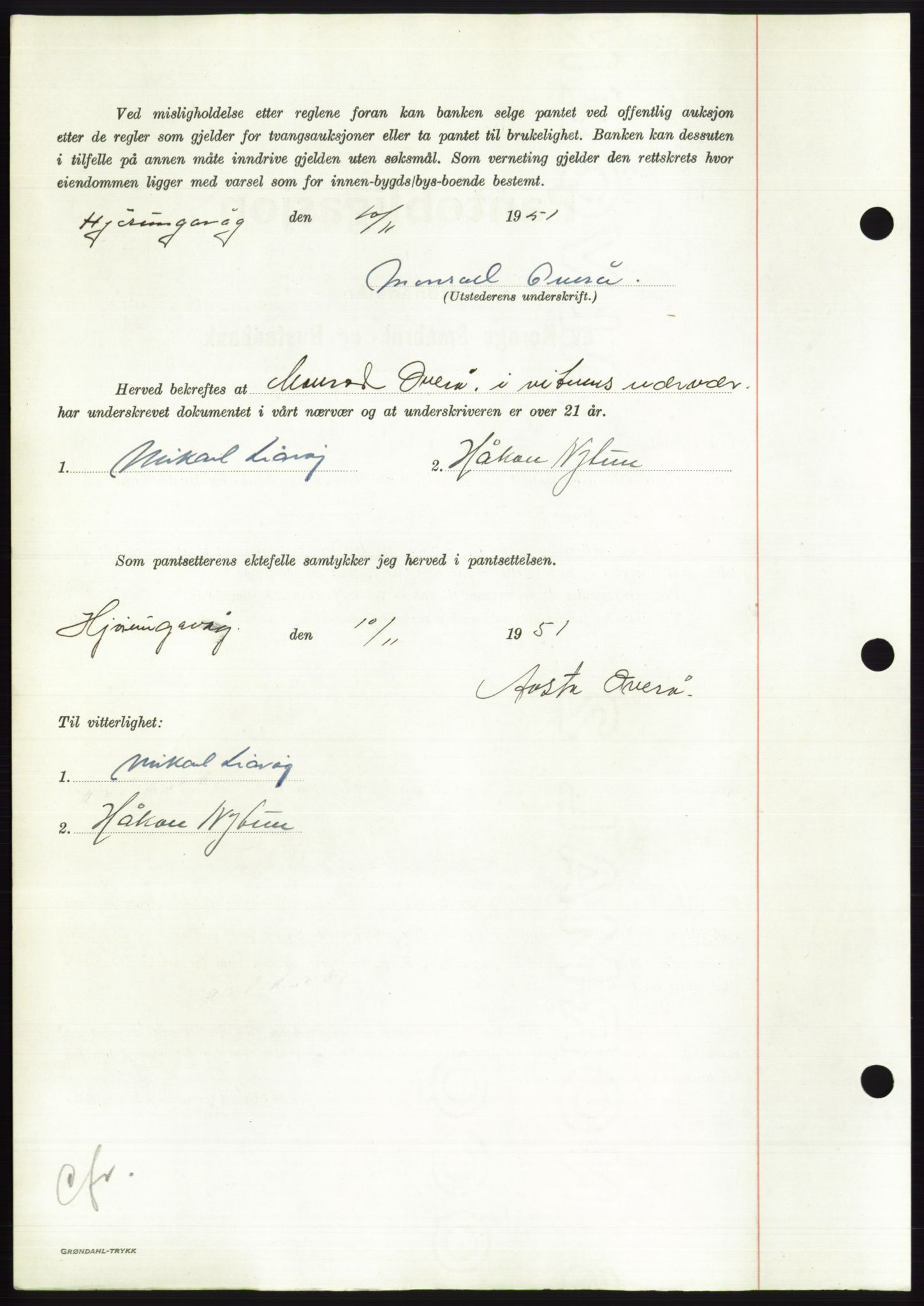 Søre Sunnmøre sorenskriveri, AV/SAT-A-4122/1/2/2C/L0120: Pantebok nr. 8B, 1951-1951, Dagboknr: 2129/1951