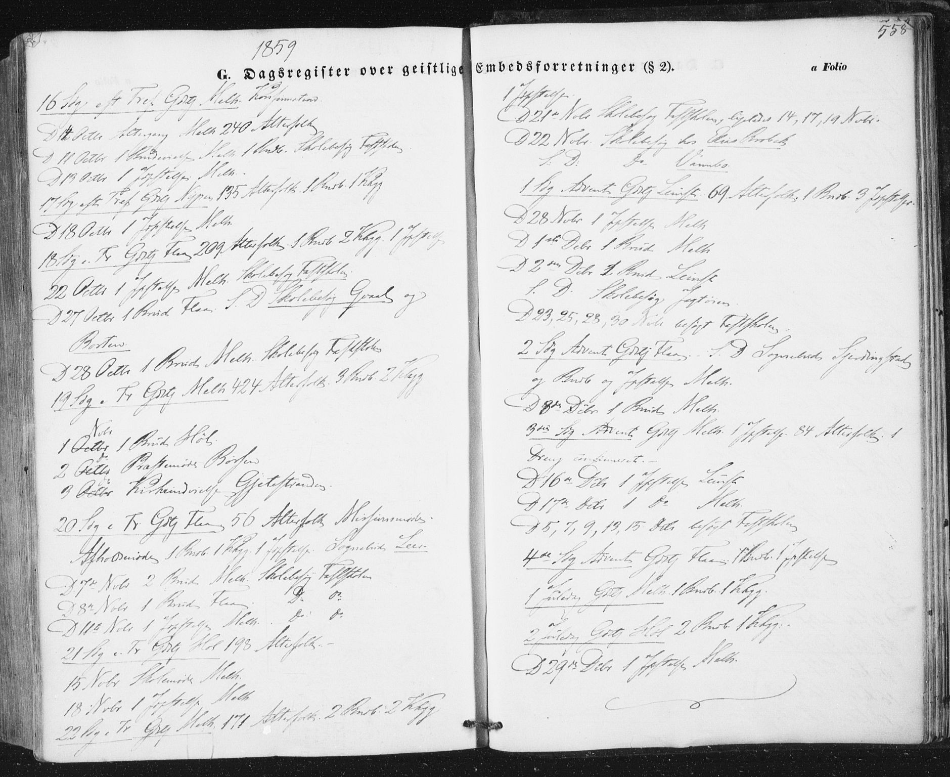 Ministerialprotokoller, klokkerbøker og fødselsregistre - Sør-Trøndelag, SAT/A-1456/691/L1076: Ministerialbok nr. 691A08, 1852-1861, s. 558