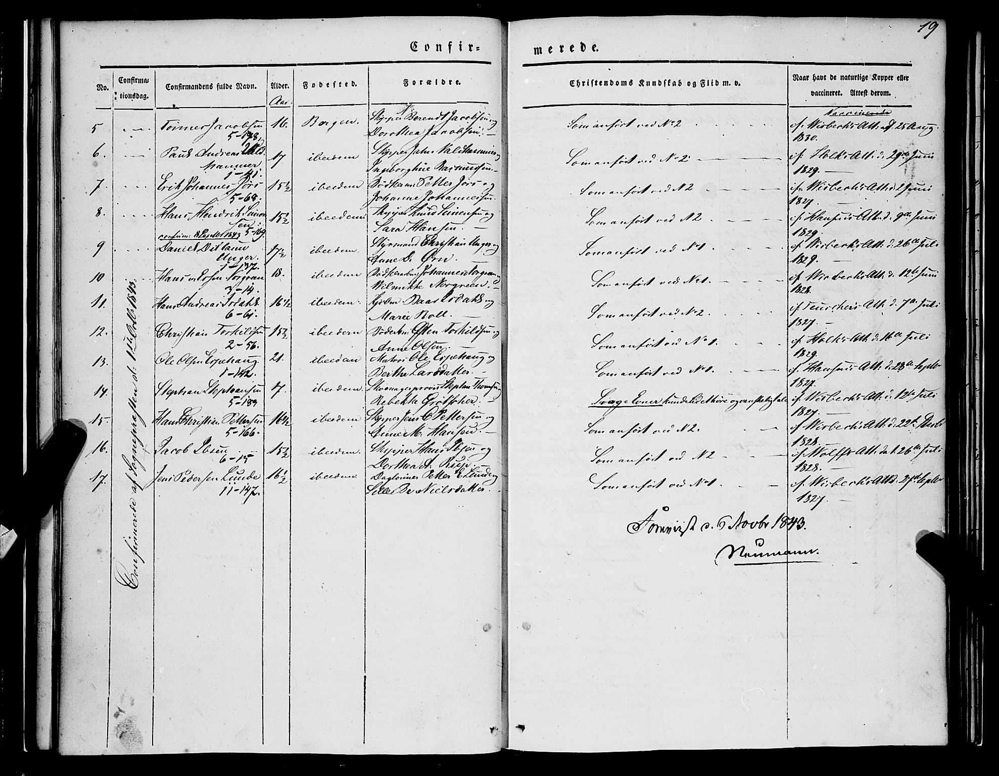 Nykirken Sokneprestembete, AV/SAB-A-77101/H/Haa/L0022: Ministerialbok nr. C 1, 1840-1851, s. 19