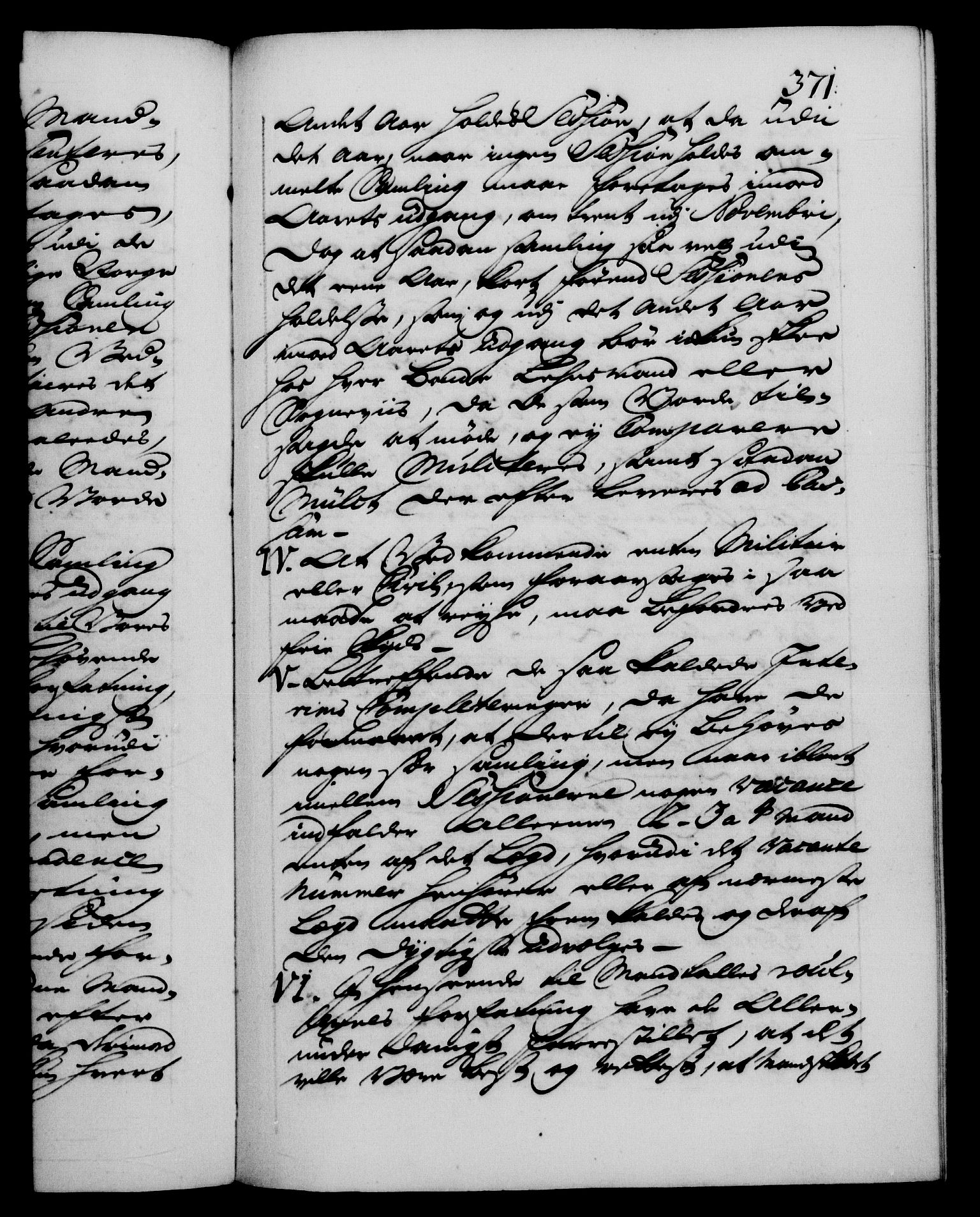 Danske Kanselli 1572-1799, AV/RA-EA-3023/F/Fc/Fca/Fcab/L0029: Norske tegnelser, 1741-1743, s. 371a