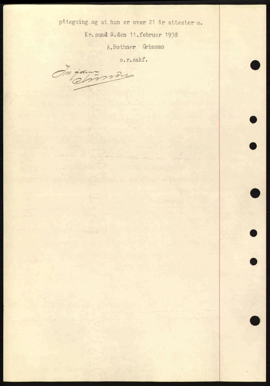 Kristiansund byfogd, AV/SAT-A-4587/A/27: Pantebok nr. 30, 1936-1941, Dagboknr: 96/1938