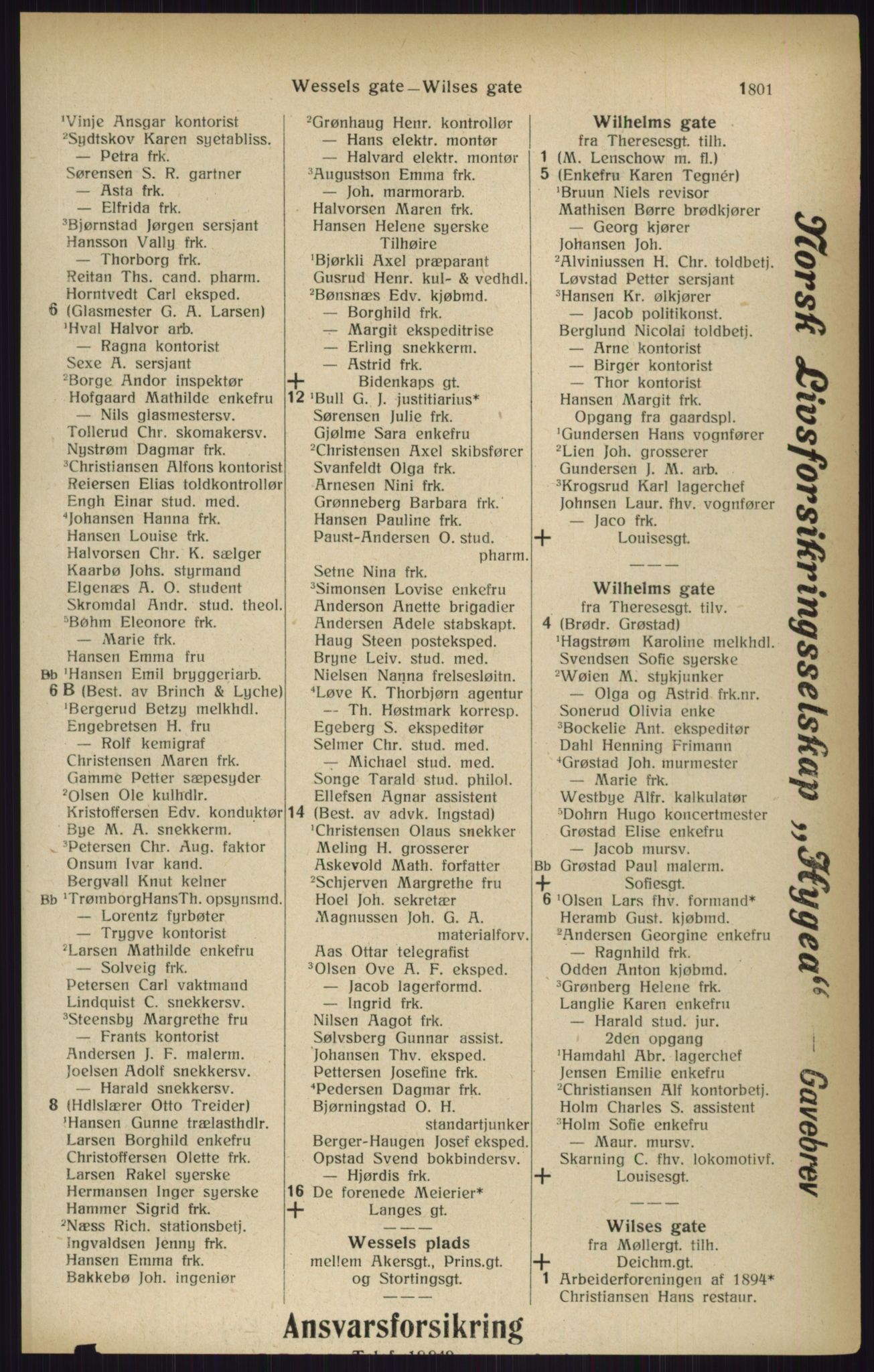 Kristiania/Oslo adressebok, PUBL/-, 1916, s. 1801