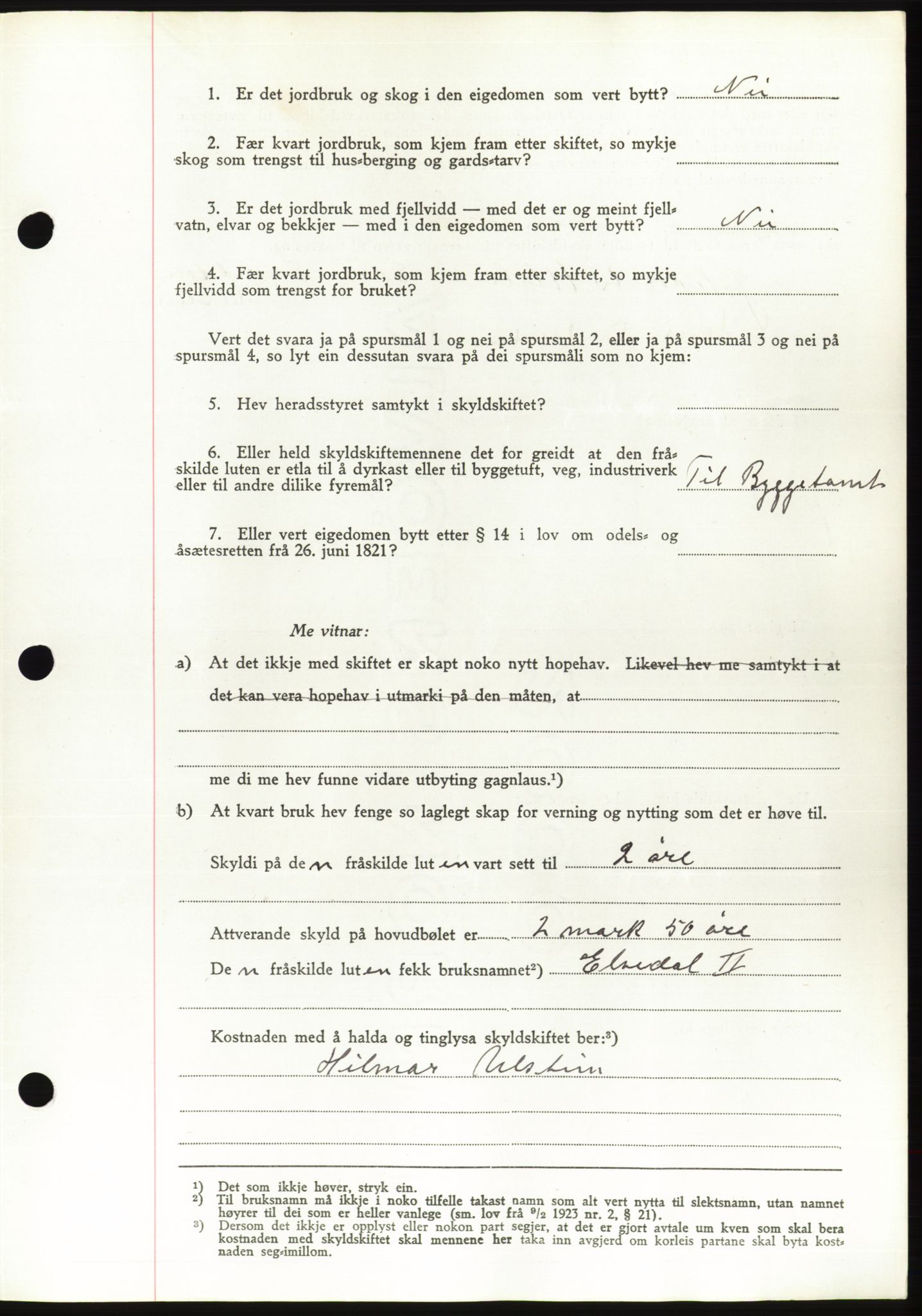 Søre Sunnmøre sorenskriveri, AV/SAT-A-4122/1/2/2C/L0078: Pantebok nr. 4A, 1946-1946, Dagboknr: 726/1946