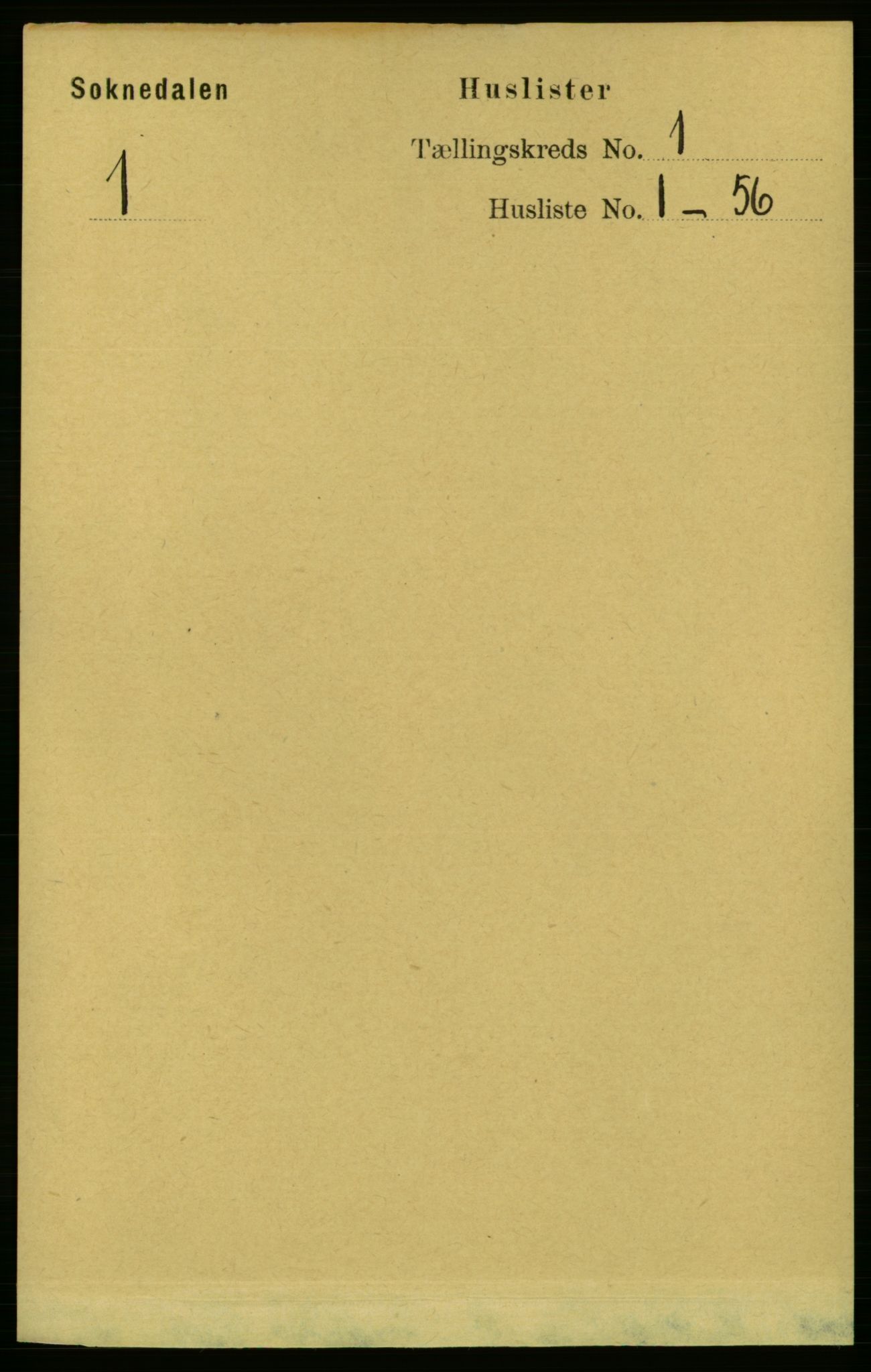 RA, Folketelling 1891 for 1649 Soknedal herred, 1891, s. 16