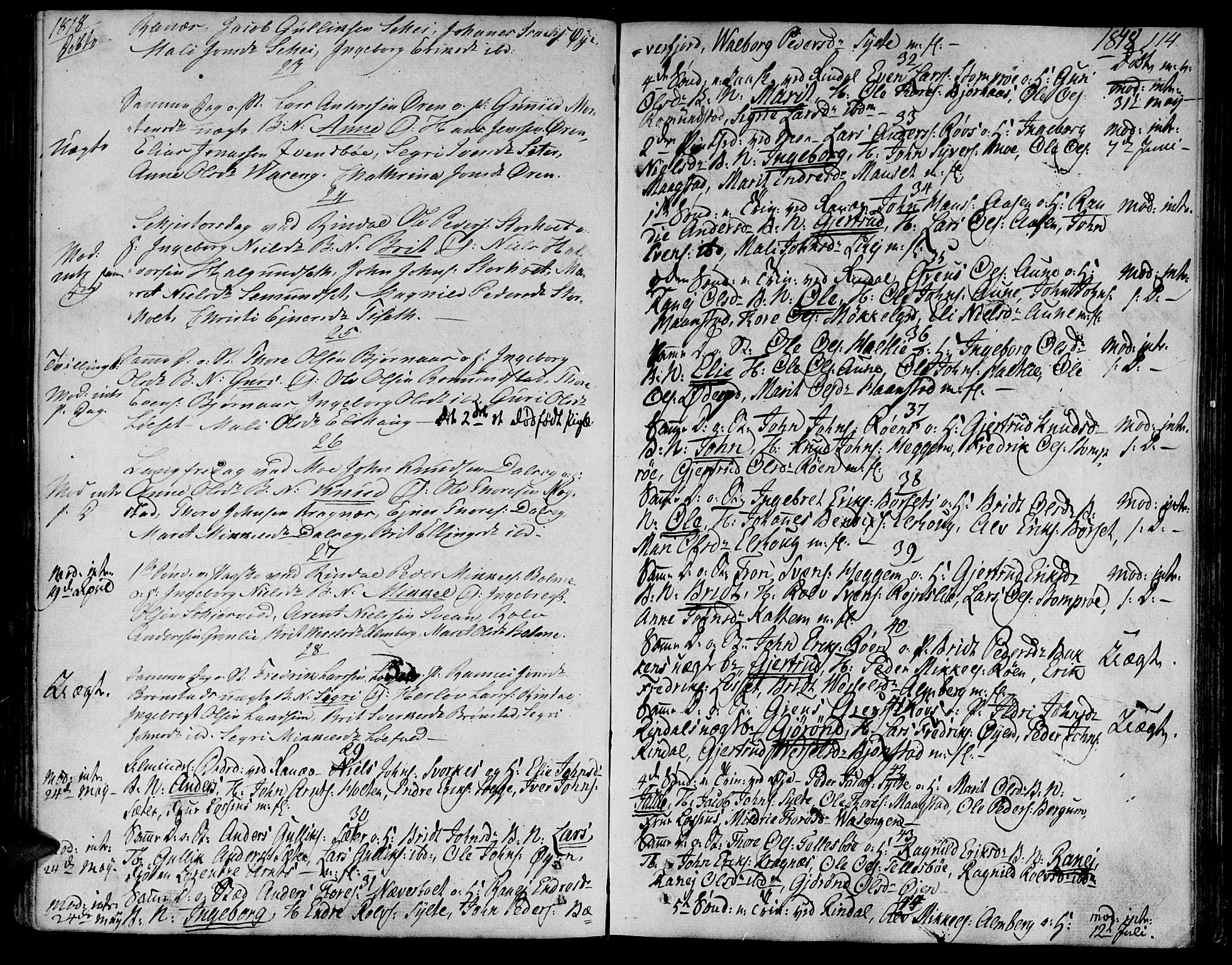 Ministerialprotokoller, klokkerbøker og fødselsregistre - Møre og Romsdal, AV/SAT-A-1454/595/L1040: Ministerialbok nr. 595A02, 1797-1819, s. 114