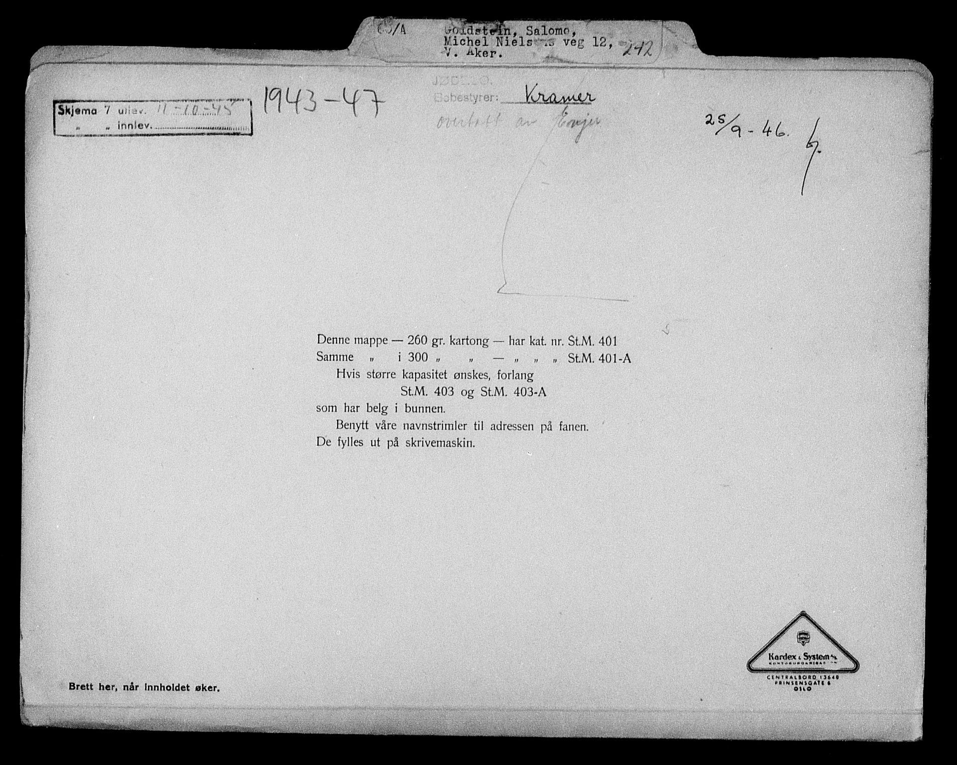 Justisdepartementet, Tilbakeføringskontoret for inndratte formuer, RA/S-1564/H/Hc/Hcc/L0939: --, 1945-1947, s. 690