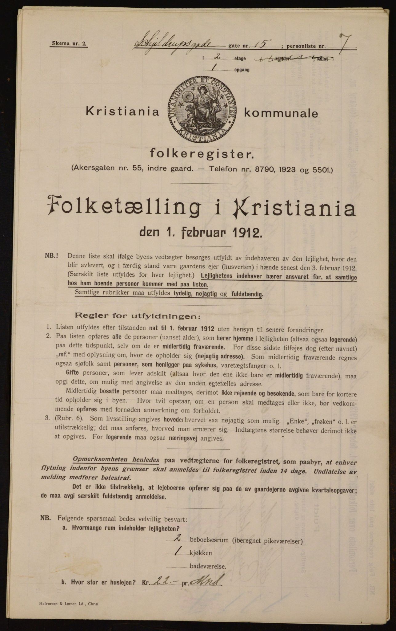 OBA, Kommunal folketelling 1.2.1912 for Kristiania, 1912, s. 96293