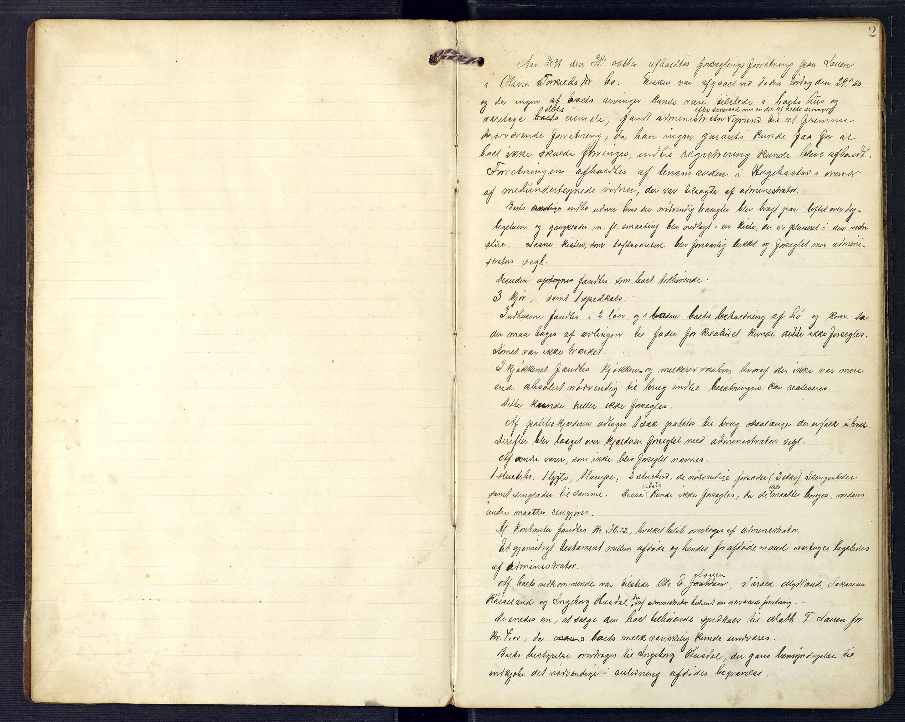 Lyngdal sorenskriveri, AV/SAK-1221-0004/H/Hc/L0862: Skifteregistreringsprotokoll nr. 12, Hægebostad tinglag, 1898-1905, s. 1b-2a