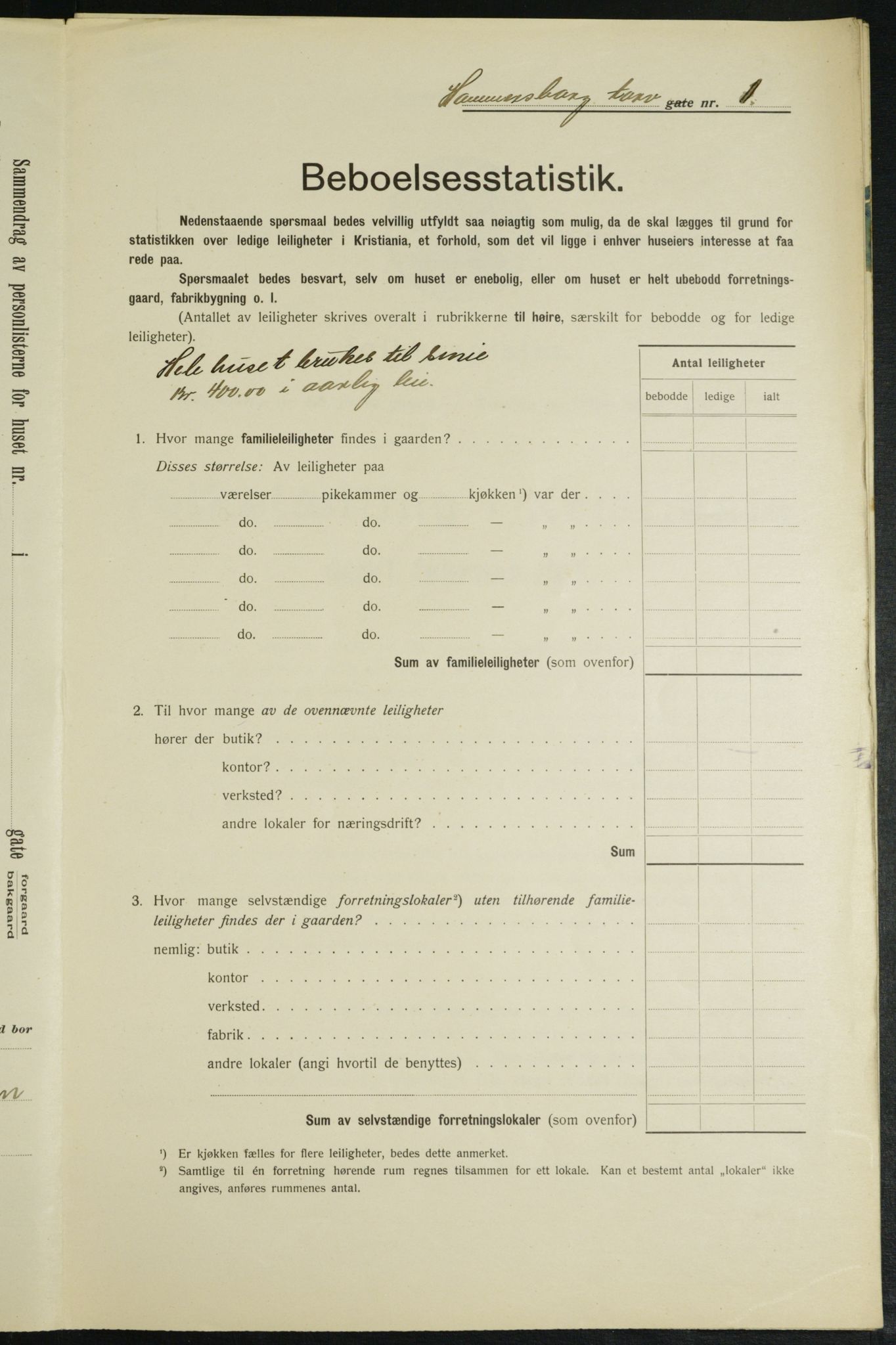 OBA, Kommunal folketelling 1.2.1913 for Kristiania, 1913, s. 129779