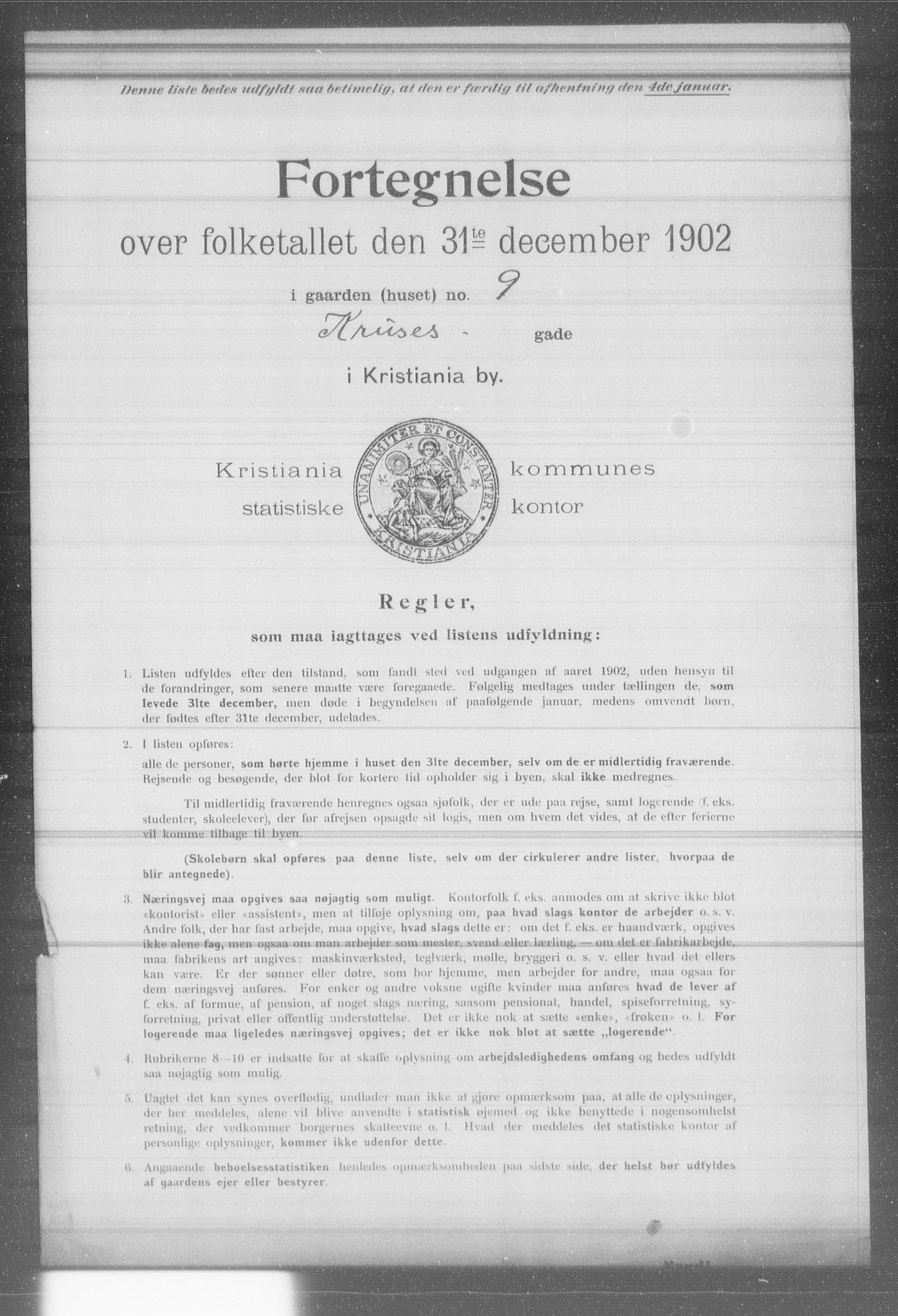 OBA, Kommunal folketelling 31.12.1902 for Kristiania kjøpstad, 1902, s. 10499