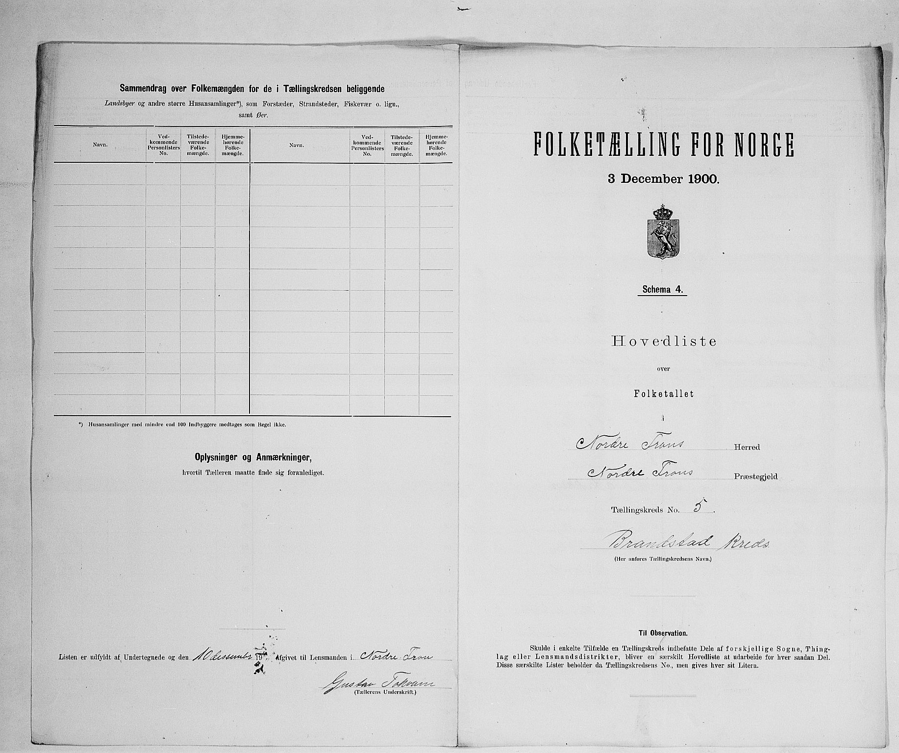 SAH, Folketelling 1900 for 0518 Nord-Fron herred, 1900, s. 27