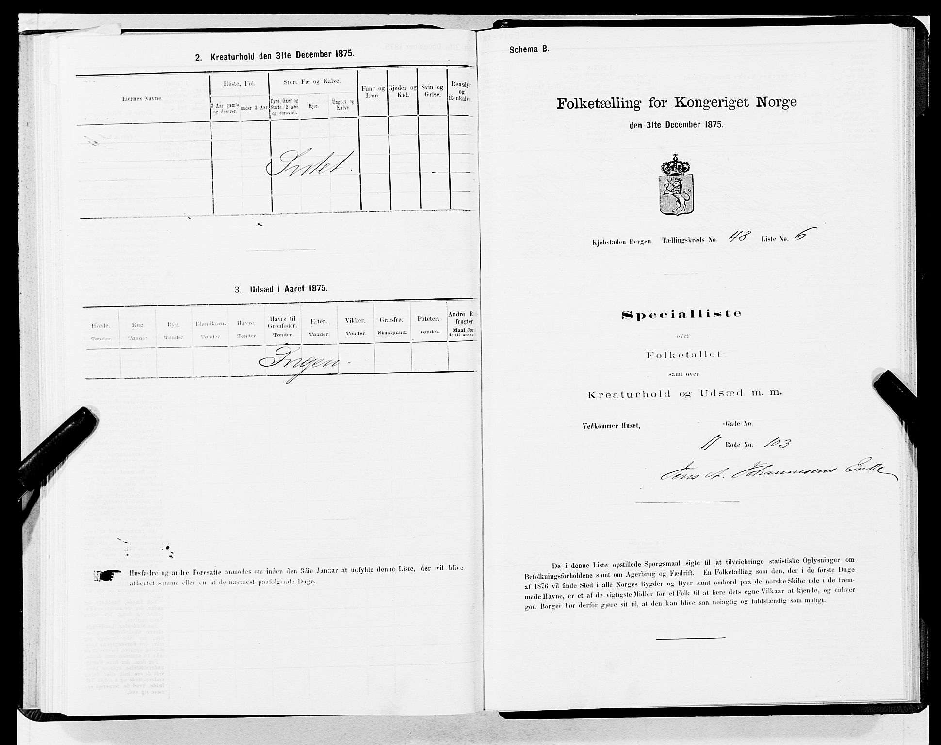 SAB, Folketelling 1875 for 1301 Bergen kjøpstad, 1875, s. 2511