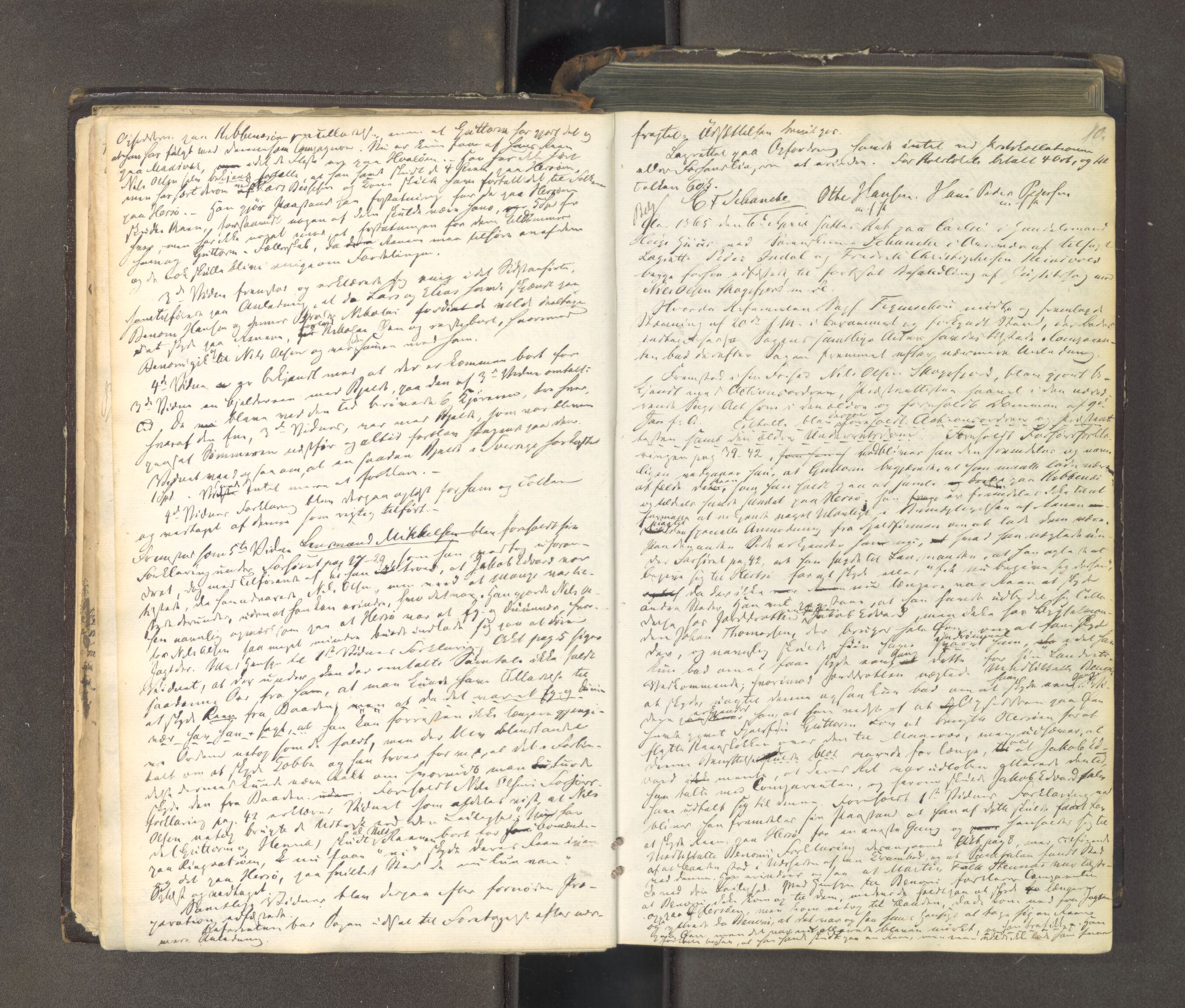 Tromsø sorenskriveri 1855-, AV/SATØ-S-0050/F/Fe/L0127: Ekstrarettsprotokoll med register, 1864-1870, s. 9b-10a