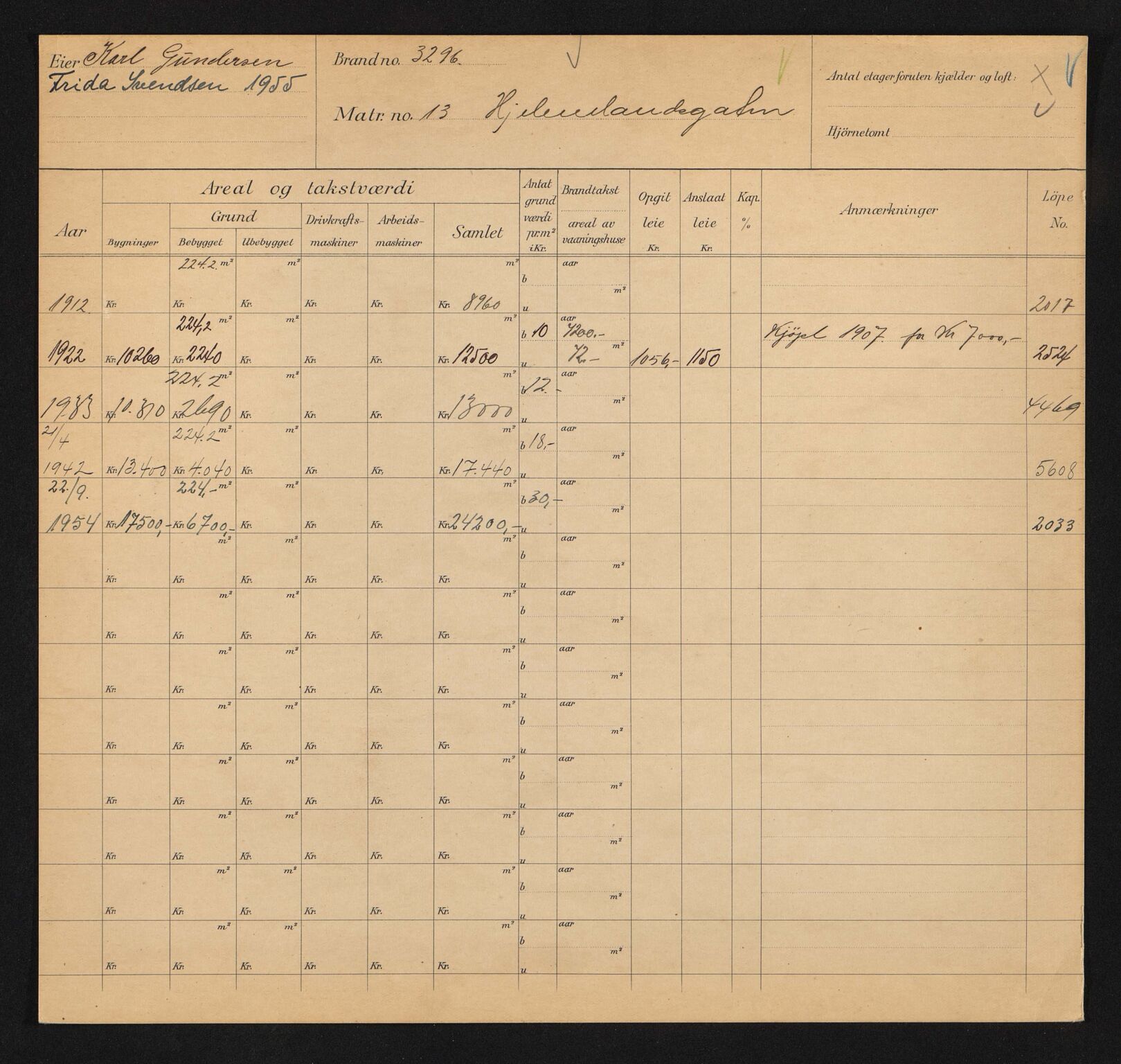 Stavanger kommune. Skattetakstvesenet, BYST/A-0440/F/Fa/Faa/L0018/0008: Skattetakstkort / Hjelmelandsgata 11 - 30