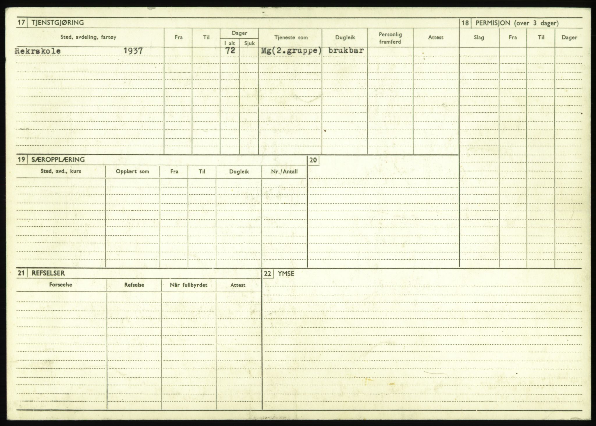 Forsvaret, Troms infanteriregiment nr. 16, AV/RA-RAFA-3146/P/Pa/L0021: Rulleblad for regimentets menige mannskaper, årsklasse 1937, 1937, s. 574