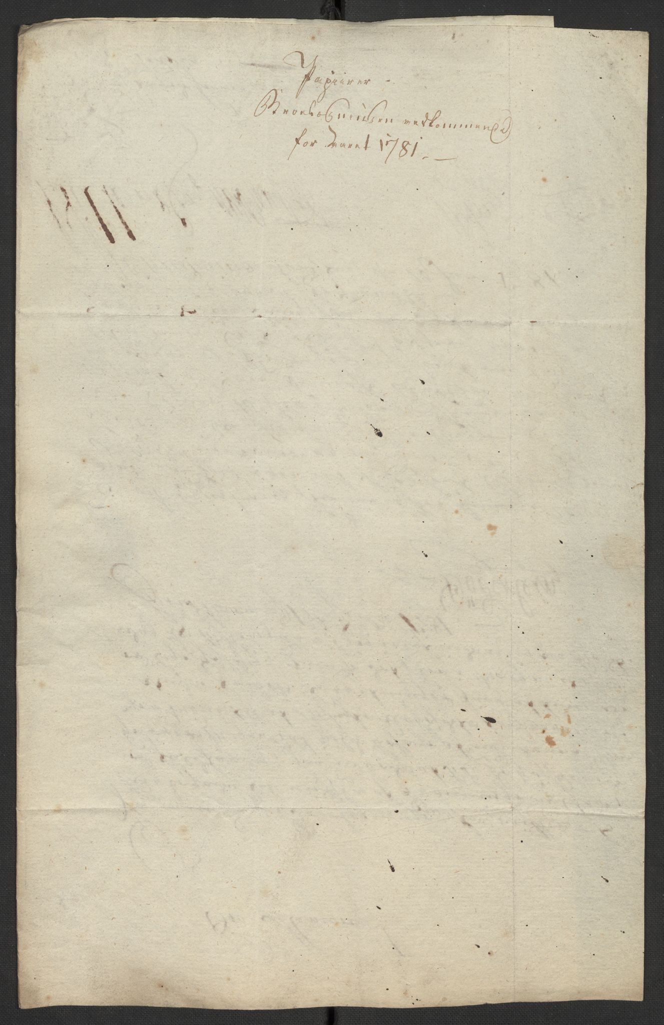 Oslo politidistrikt, SAO/A-10085/D/Da/L0003: Innkomne brev, pro memoria m.v., 1781, s. 371