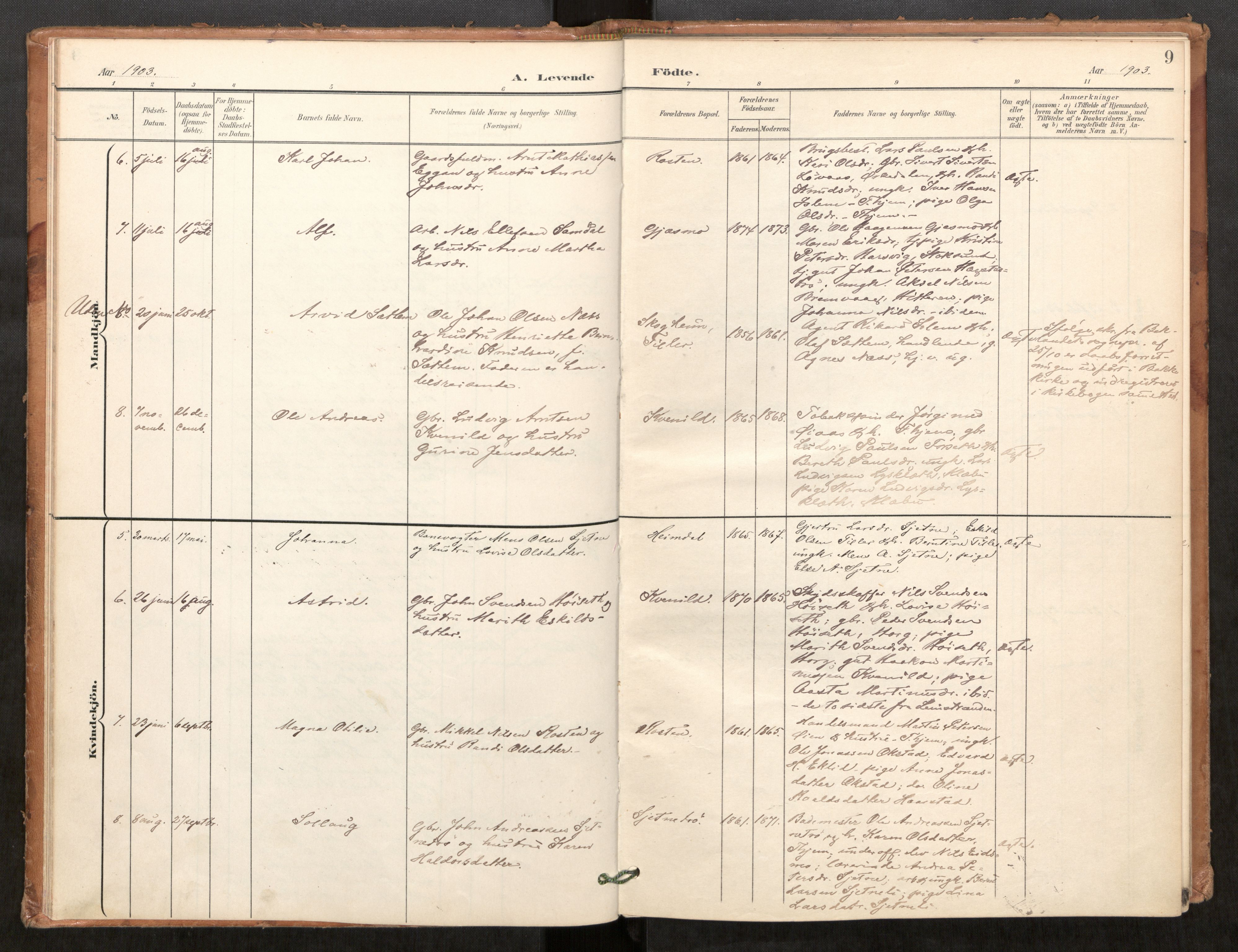 Klæbu sokneprestkontor, AV/SAT-A-1112: Ministerialbok nr. 2, 1900-1916, s. 9