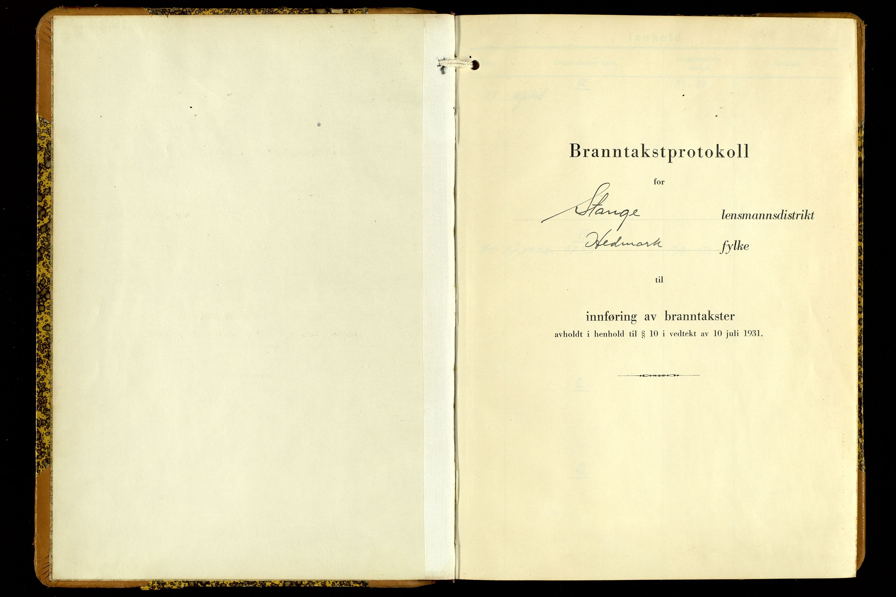 Norges Brannkasse, Stange, SAH/NBRANS-009/F/L0006: Branntakstprotokoll, 1939-1955