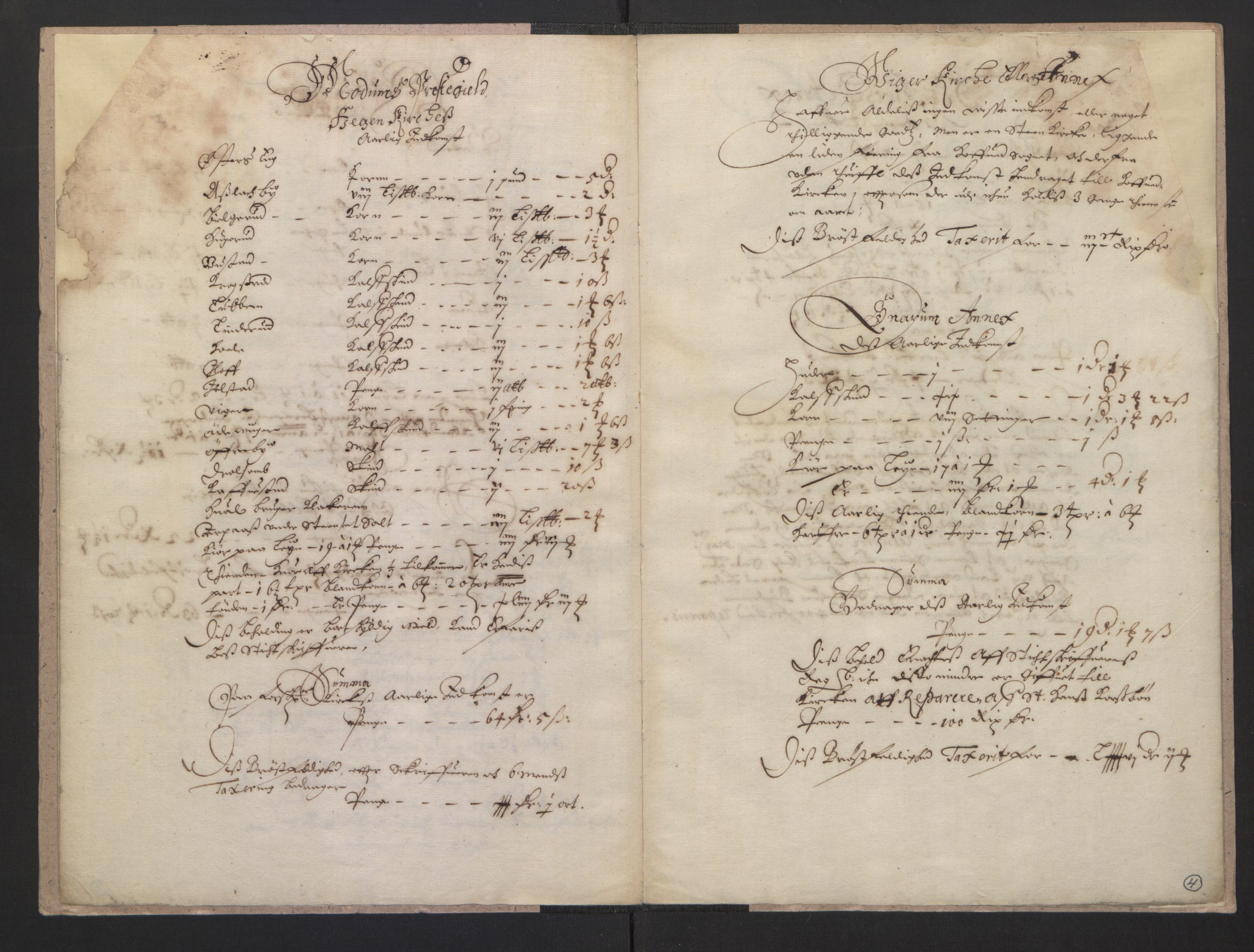 Rentekammeret inntil 1814, Realistisk ordnet avdeling, AV/RA-EA-4070/L/L0016/0004: Tønsberg lagdømme. Eiker, Modum, Sigdal og Sandsvær: / Jordebok over kirkenes inntekter i Eiker, Modum, Sigdal og Sandsvær, 1661, s. 3b-4a