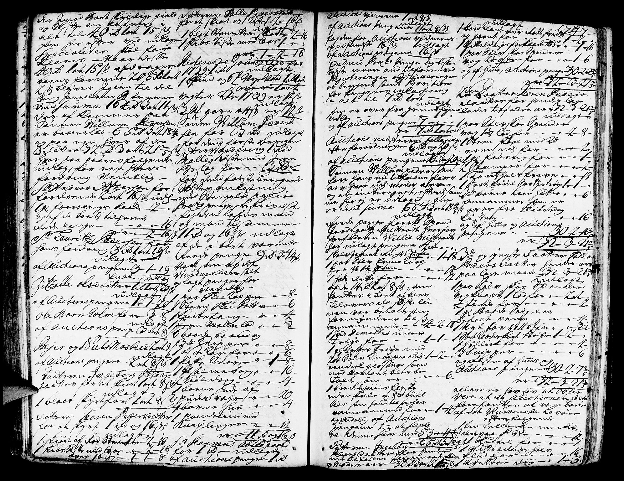 Jæren og Dalane sorenskriveri, SAST/A-100306/5/50BA/L0006B: SKIFTEPROTOKOLL, 1722-1739, s. 746b-747a