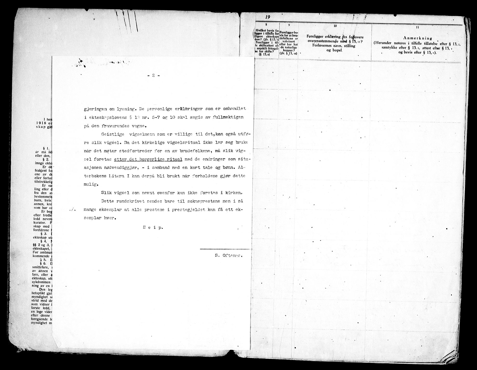 Rolvsøy prestekontor Kirkebøker, AV/SAO-A-2004/H/Ha/L0001: Lysningsprotokoll nr. 1, 1919-1962