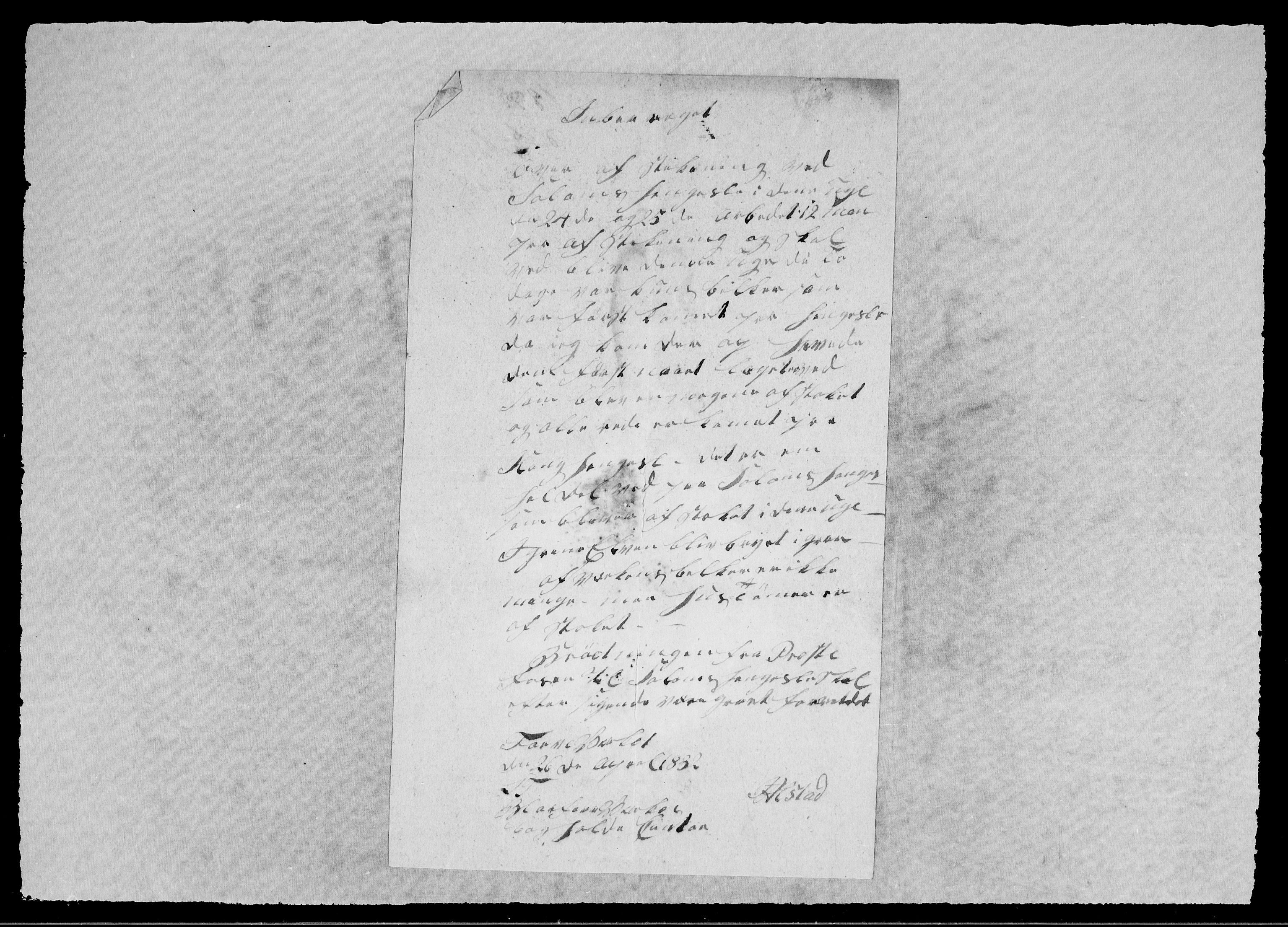 Modums Blaafarveværk, RA/PA-0157/G/Gb/L0107/0001: -- / Innkomne brev A - H, 1831-1832, s. 4