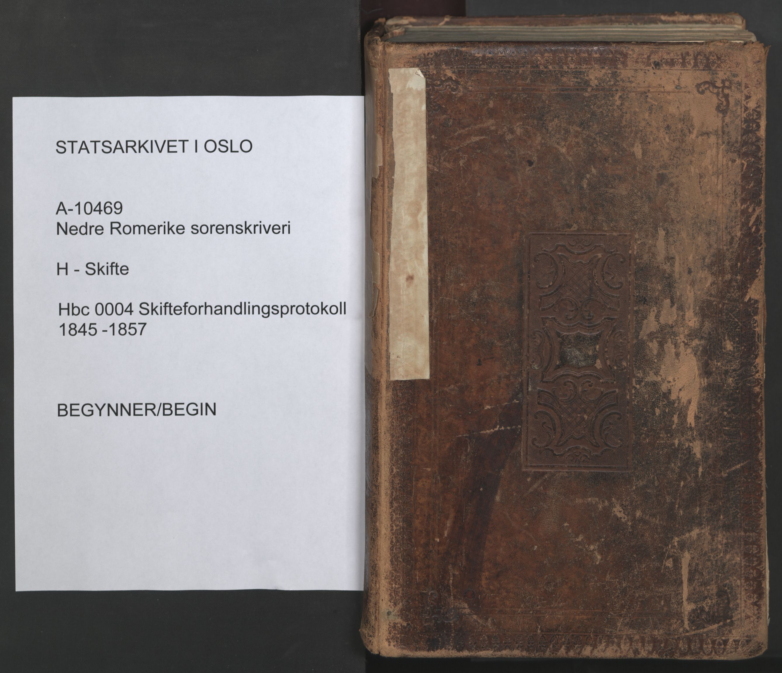 Nedre Romerike sorenskriveri, SAO/A-10469/H/He/Heb/L0004: Skiftebehandlingsprotokoll, 1845-1857