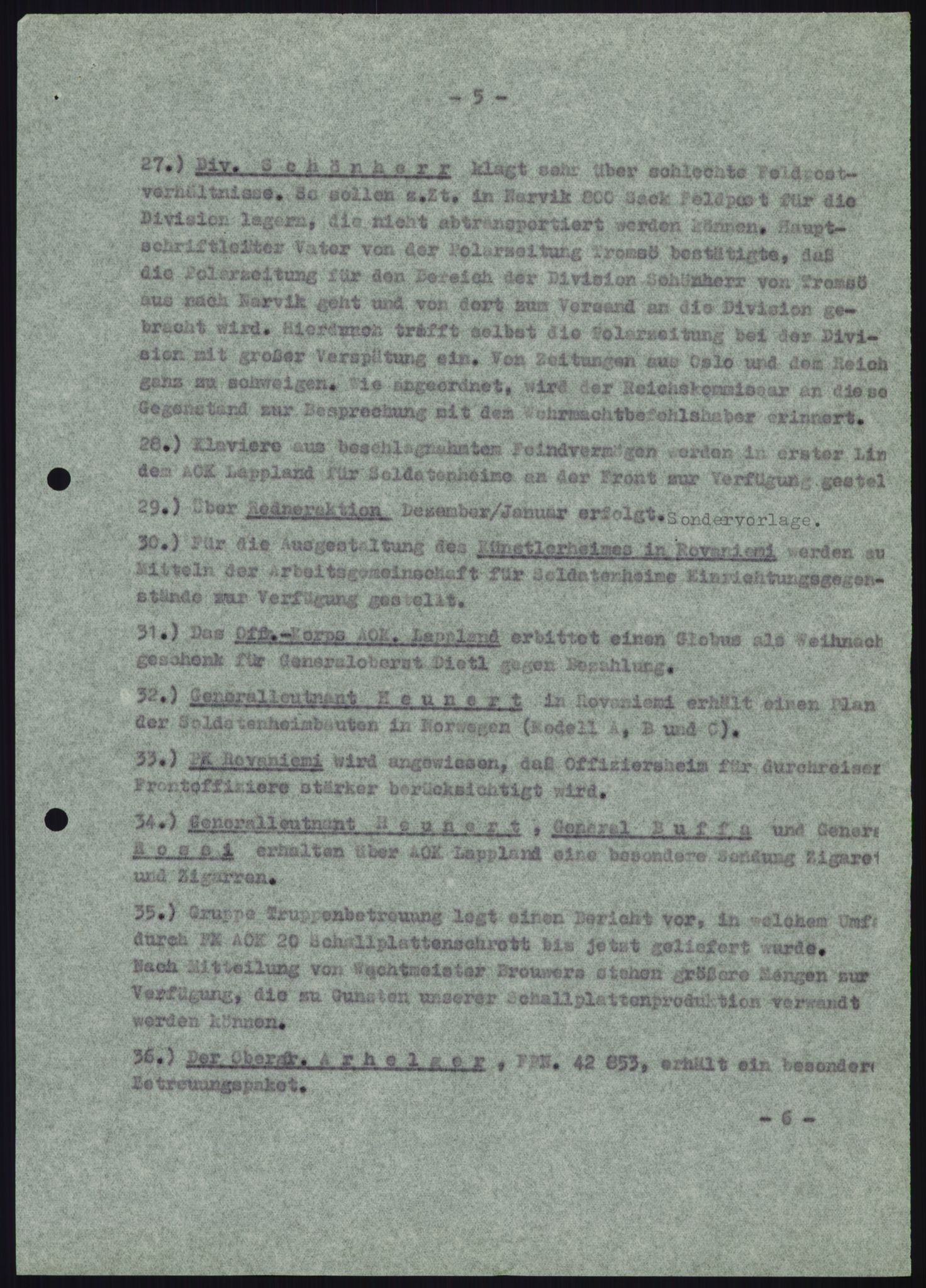 Forsvarets Overkommando. 2 kontor. Arkiv 11.4. Spredte tyske arkivsaker, AV/RA-RAFA-7031/D/Dar/Darb/L0010: Reichskommissariat - Hauptabteilung Volksaufklärung und Propaganda, 1940-1943, s. 697