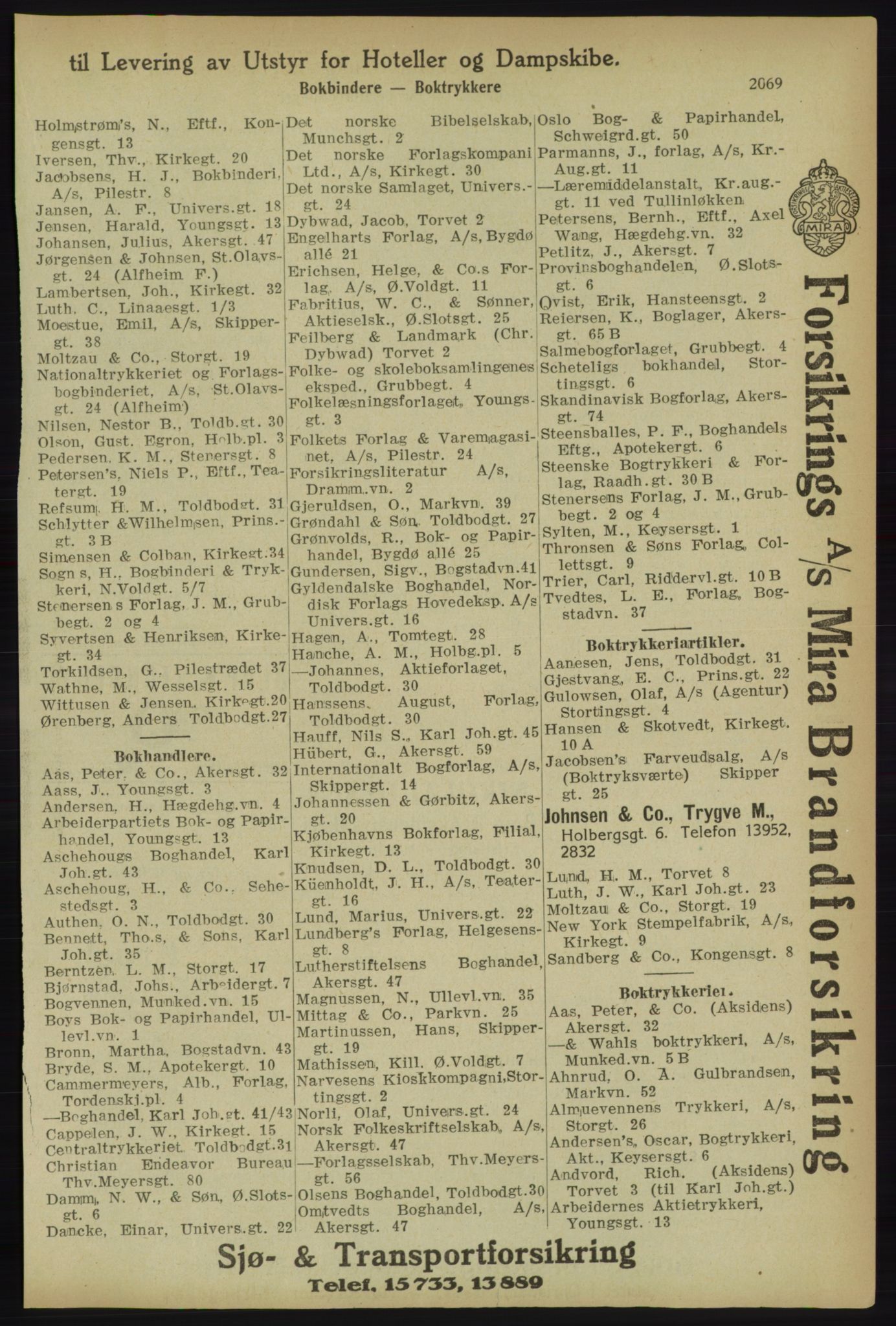 Kristiania/Oslo adressebok, PUBL/-, 1918, s. 2222