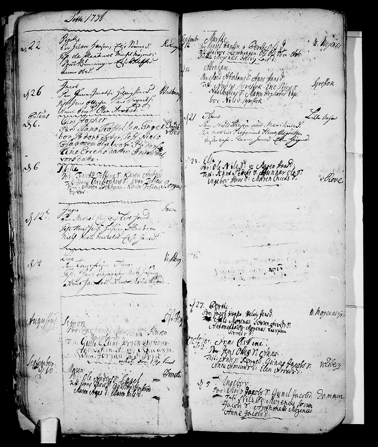 Stokke kirkebøker, SAKO/A-320/F/Fa/L0002: Ministerialbok nr. I 2, 1732-1770, s. 18
