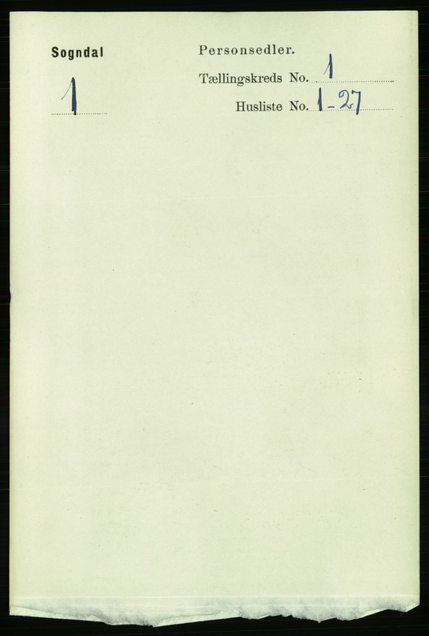 RA, Folketelling 1891 for 1107 Sokndal ladested, 1891, s. 11