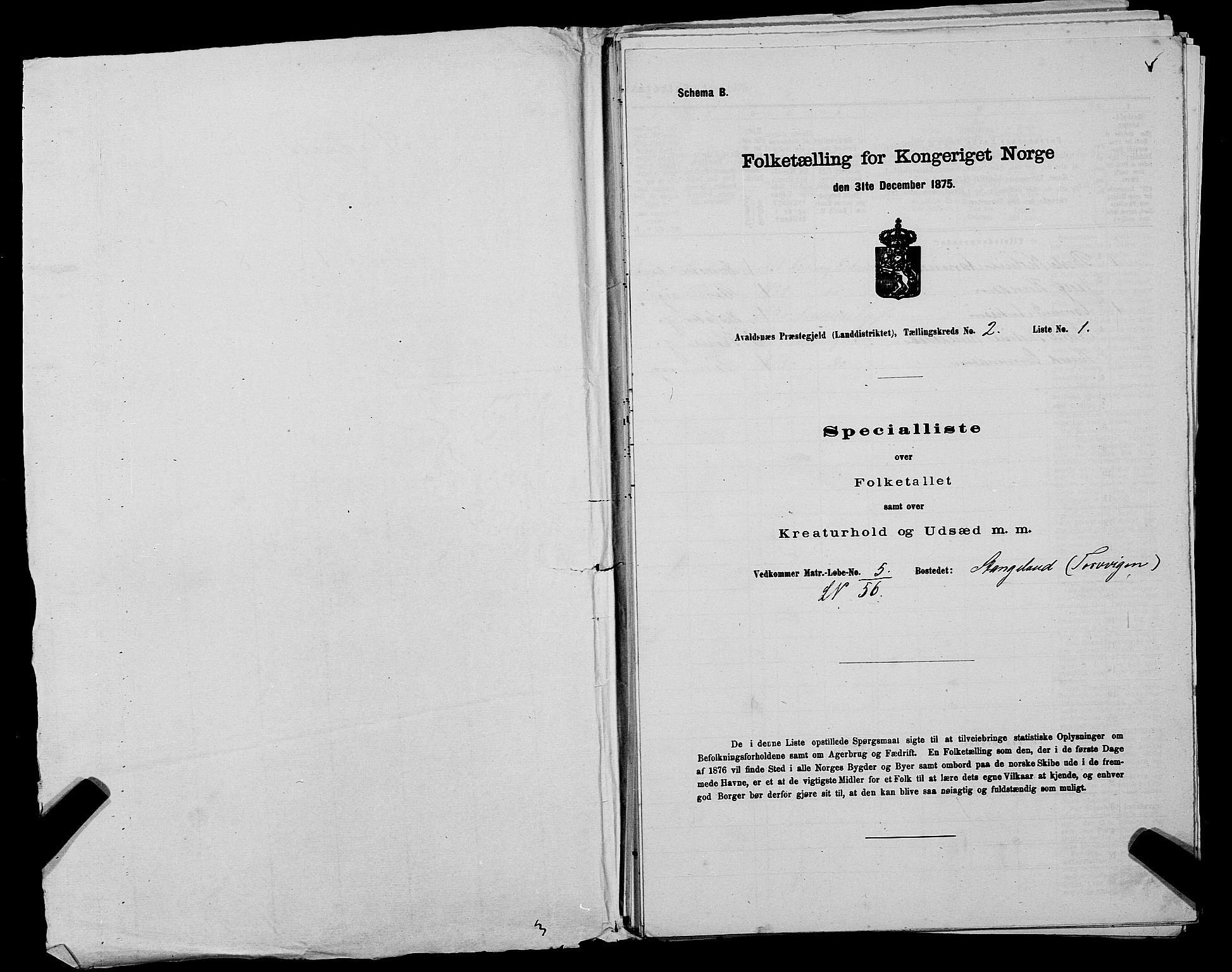 SAST, Folketelling 1875 for 1147L Avaldsnes prestegjeld, Avaldsnes sokn og Kopervik landsokn, 1875, s. 297