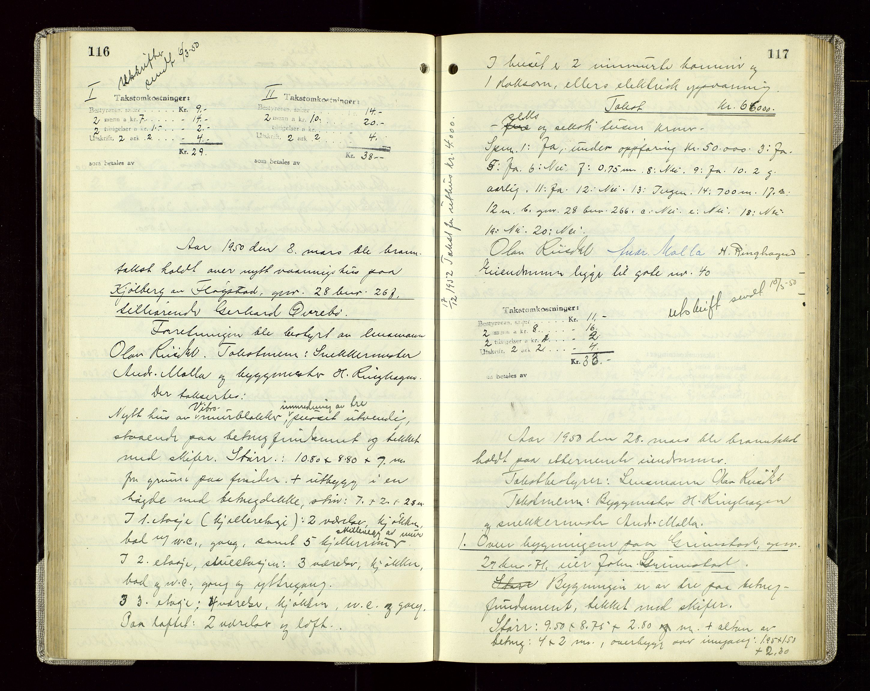 Sauda lensmannskontor, AV/SAST-A-100177/Goa/L0005: "Branntakstprotokoll for Sauda lensmannsdistrikt", 1946-1955, s. 116-117