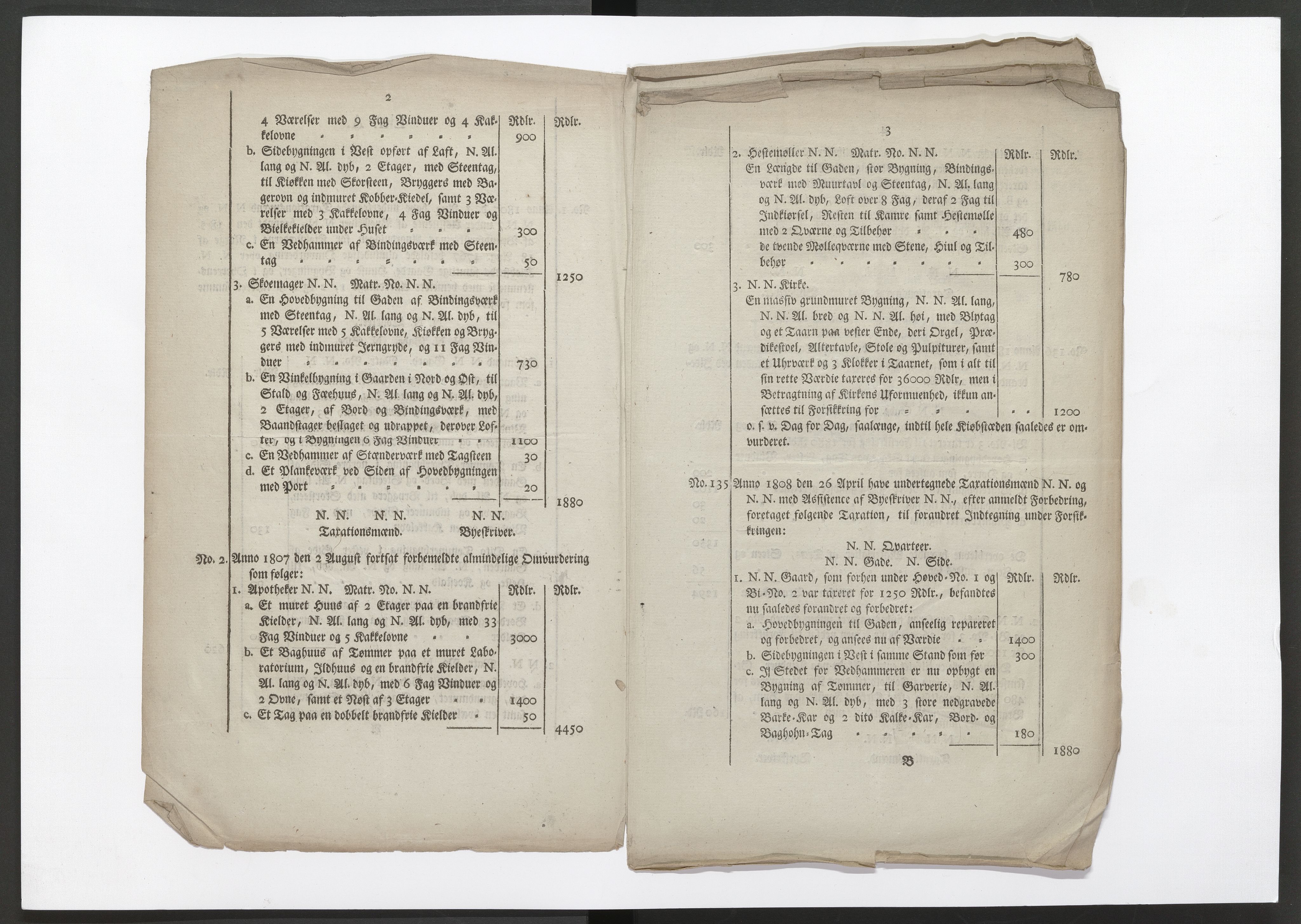 Molde magistrat, AV/SAT-A-0026/K/Kb/L0001: Brannforsikringsprotokoll, 1807-1817