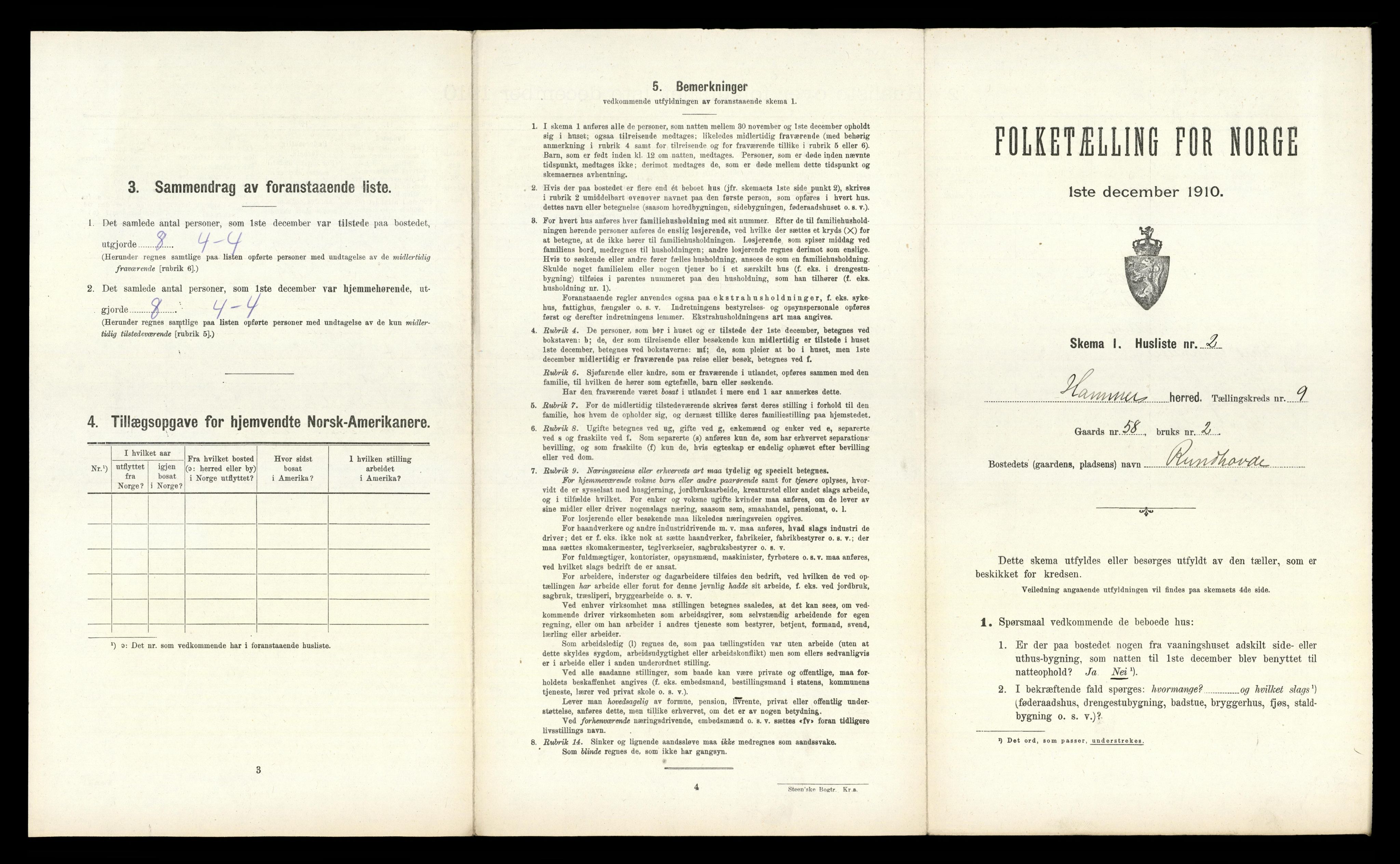 RA, Folketelling 1910 for 1254 Hamre herred, 1910, s. 654