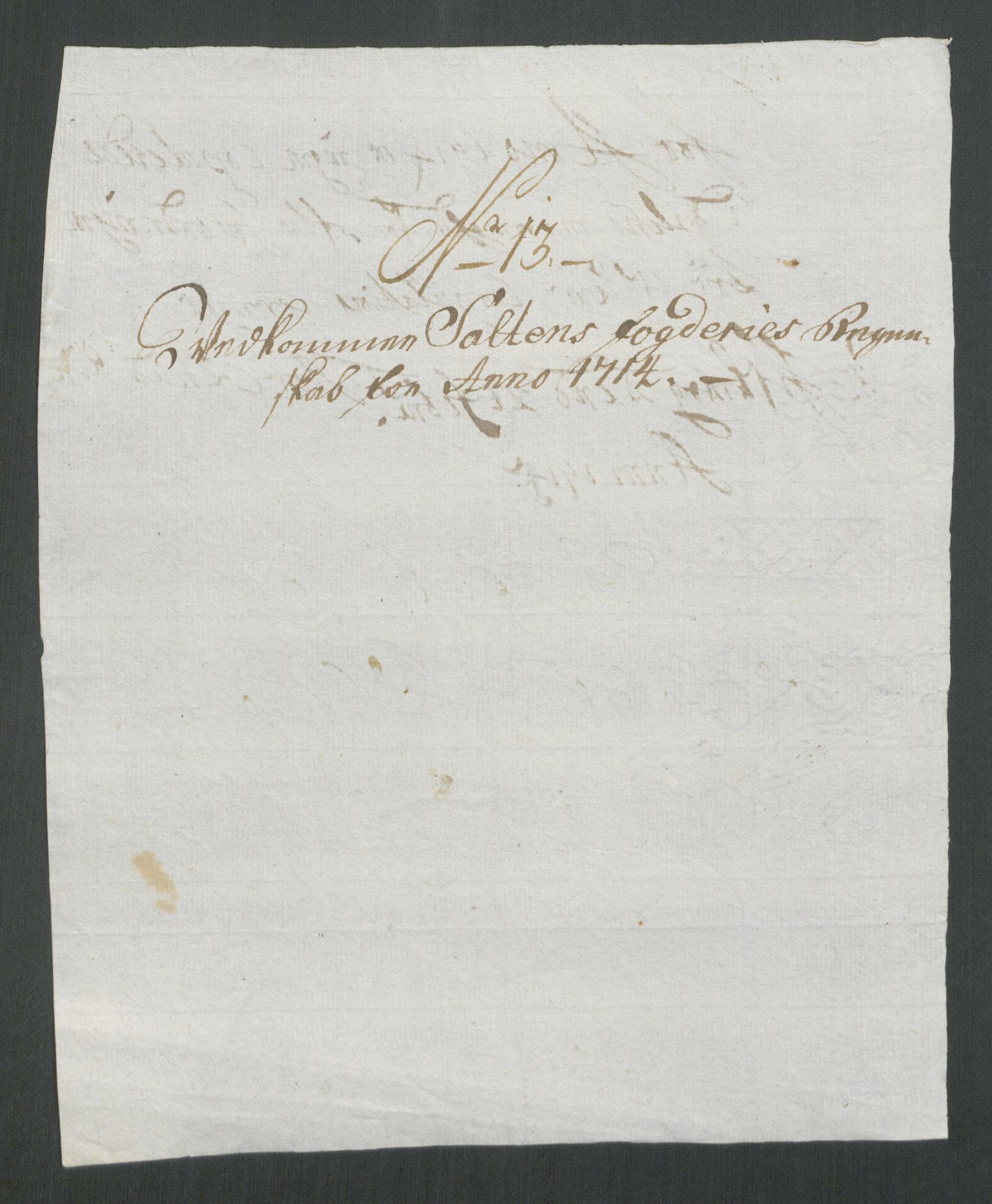 Rentekammeret inntil 1814, Reviderte regnskaper, Fogderegnskap, RA/EA-4092/R66/L4584: Fogderegnskap Salten, 1714, s. 111
