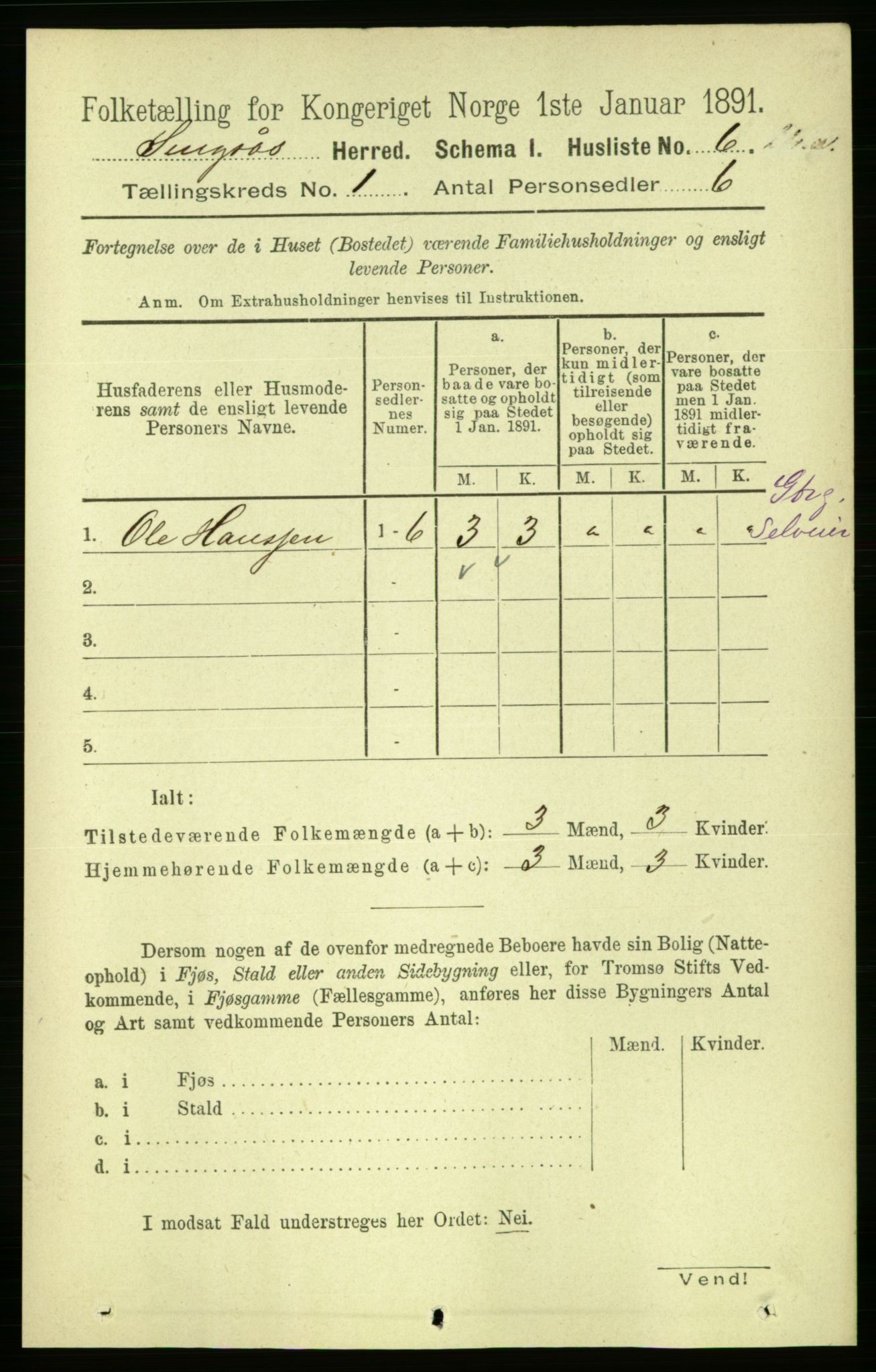 RA, Folketelling 1891 for 1646 Singsås herred, 1891, s. 32