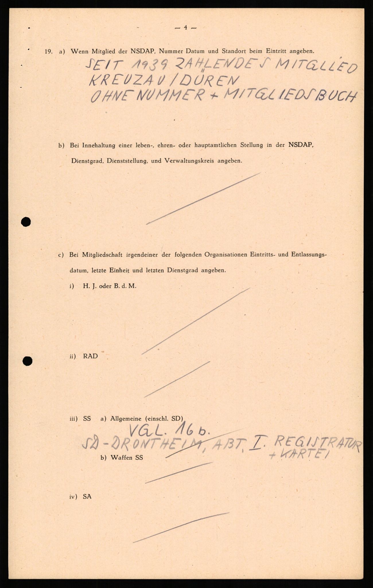 Forsvaret, Forsvarets overkommando II, RA/RAFA-3915/D/Db/L0020: CI Questionaires. Tyske okkupasjonsstyrker i Norge. Tyskere., 1945-1946, s. 487