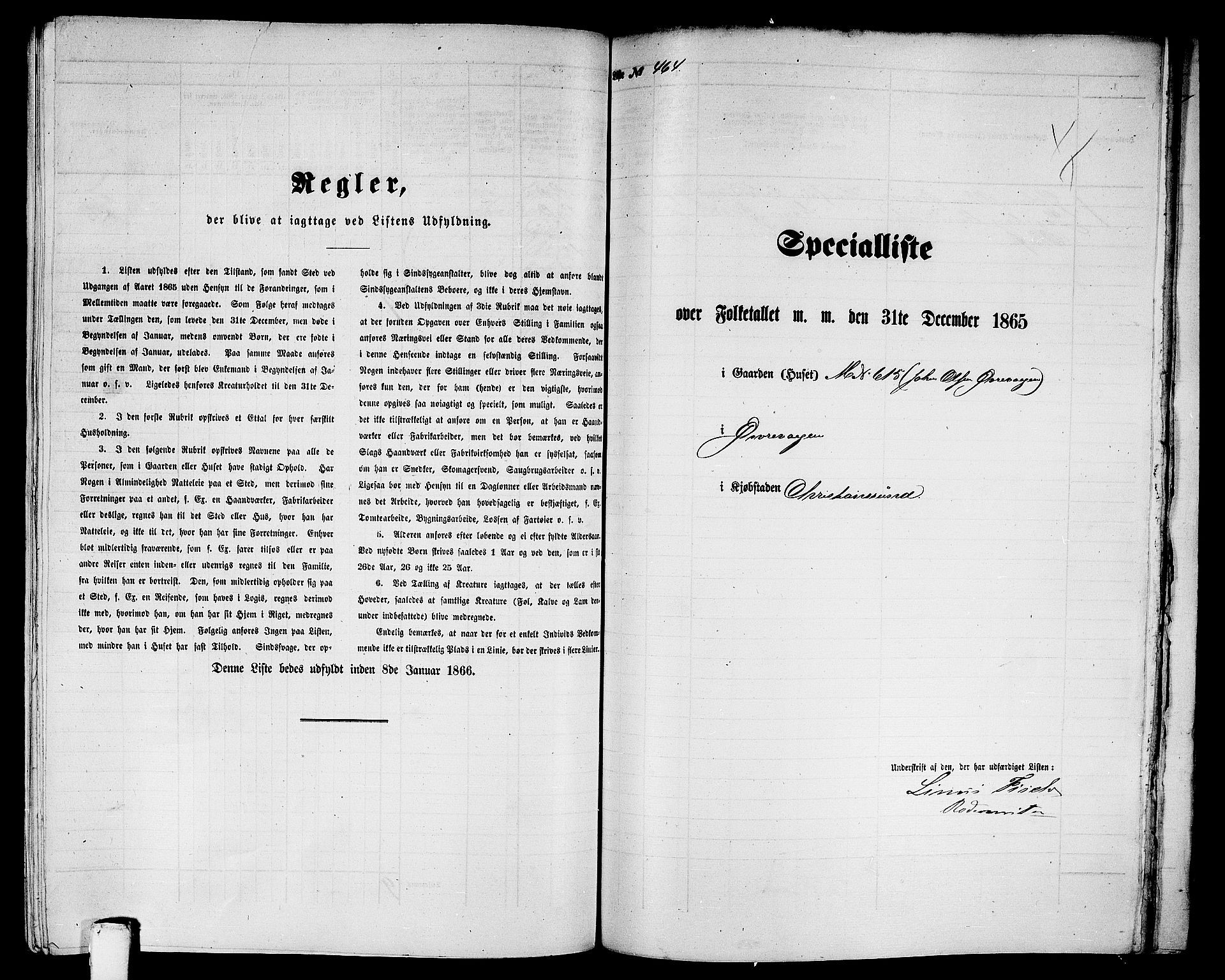 RA, Folketelling 1865 for 1503B Kristiansund prestegjeld, Kristiansund kjøpstad, 1865, s. 942