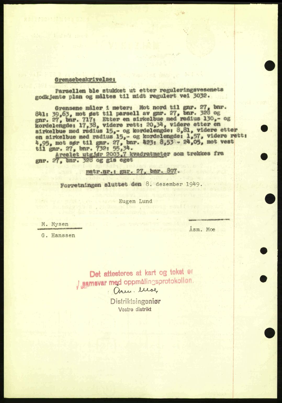 Oslo byskriverembete, AV/SAO-A-10227/G/Gb/Gbd/Gbda/L0017: Pantebok nr. A215, 1949-1950, Dagboknr: 15065/1949