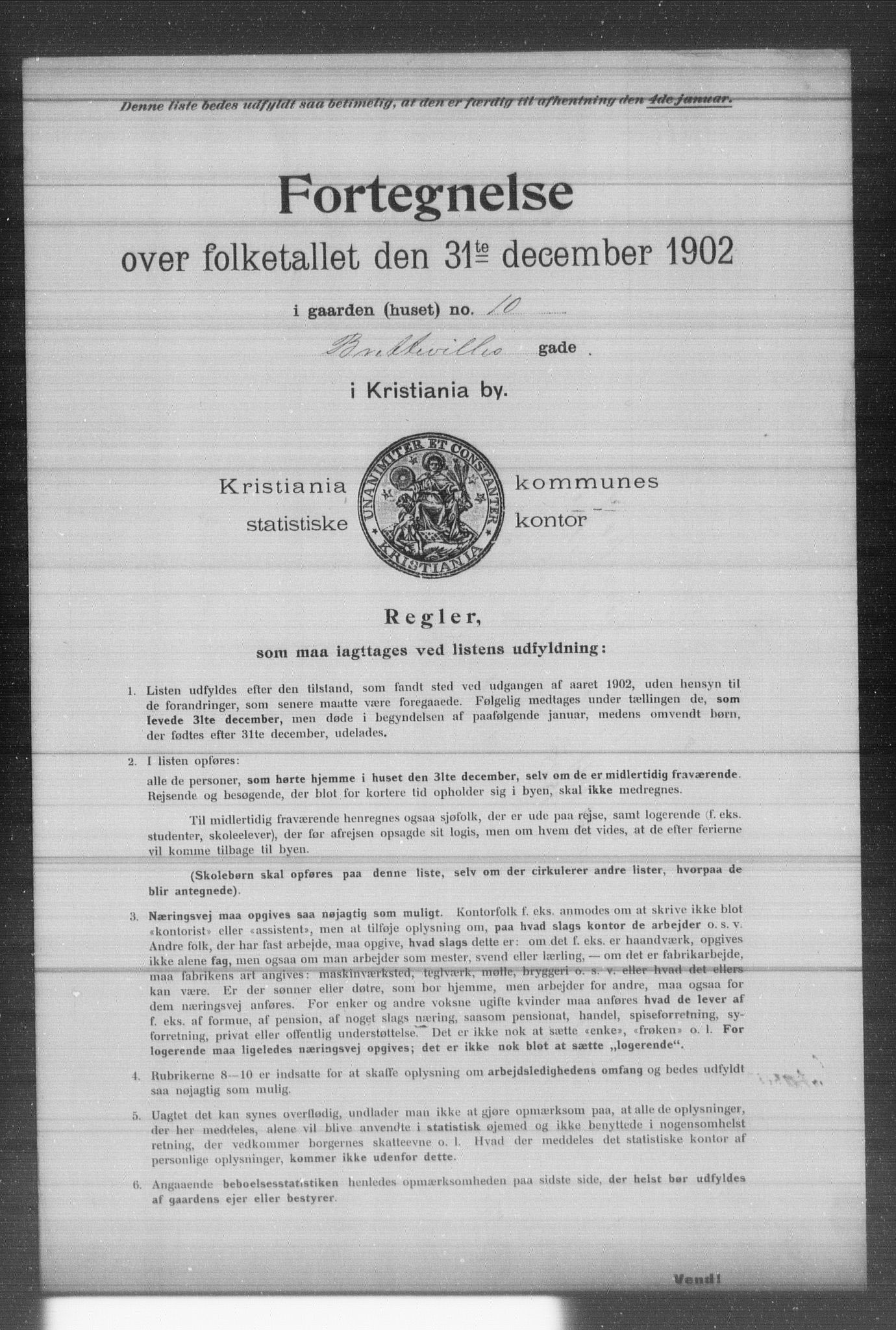 OBA, Kommunal folketelling 31.12.1902 for Kristiania kjøpstad, 1902, s. 1695