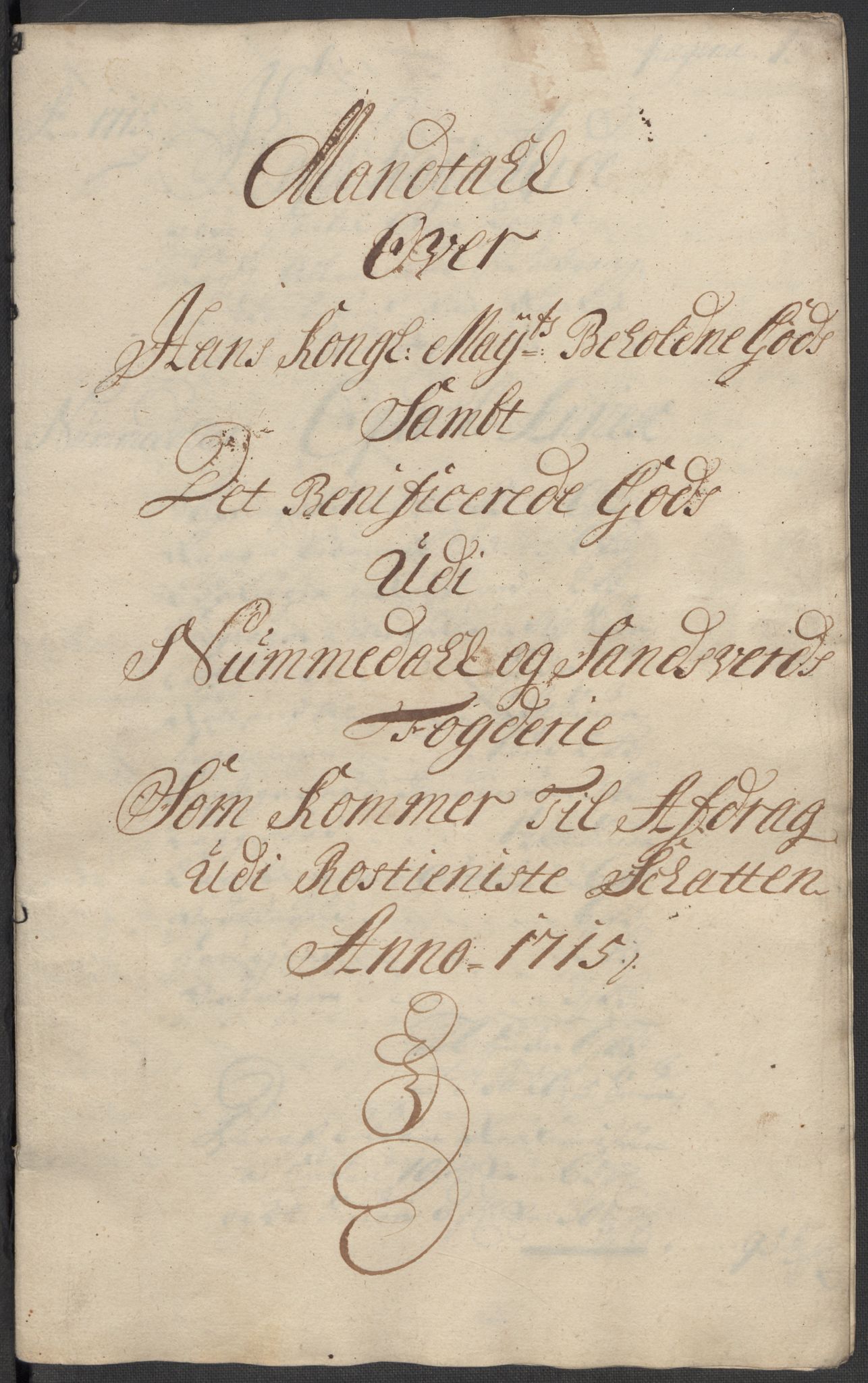 Rentekammeret inntil 1814, Reviderte regnskaper, Fogderegnskap, RA/EA-4092/R24/L1591: Fogderegnskap Numedal og Sandsvær, 1715, s. 342