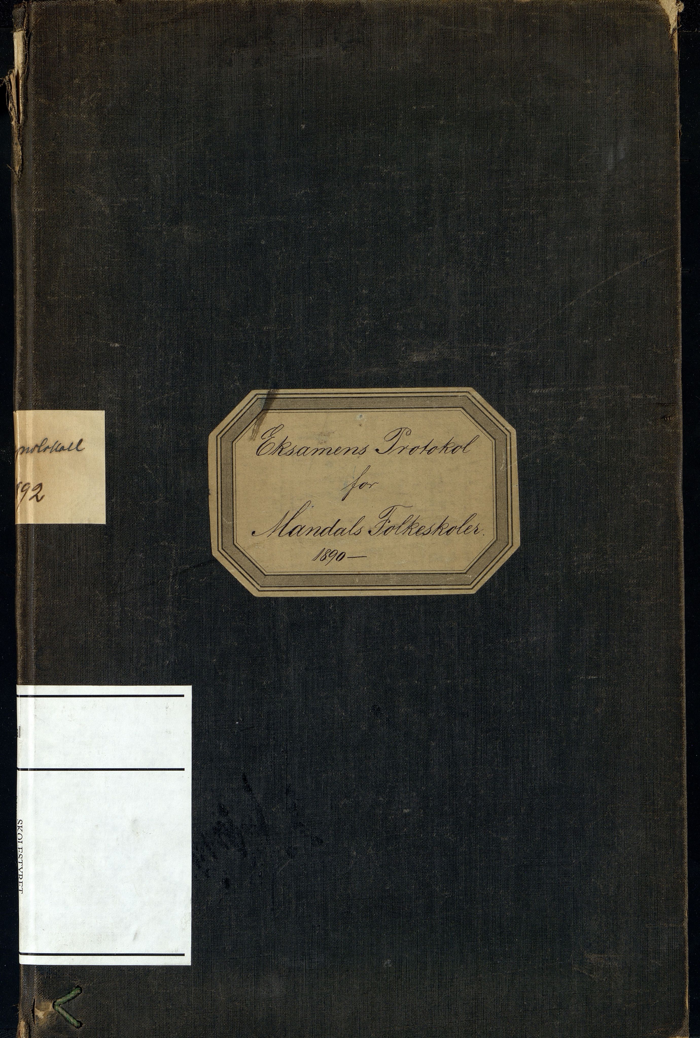 Mandal By - Mandal Allmueskole/Folkeskole/Skole, ARKSOR/1002MG551/G/L0002: Eksamensprotokoll, 1890-1892