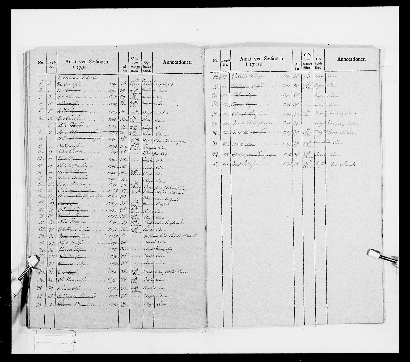 Generalitets- og kommissariatskollegiet, Det kongelige norske kommissariatskollegium, AV/RA-EA-5420/E/Eh/L0040: 1. Akershusiske nasjonale infanteriregiment, 1792-1800, s. 570