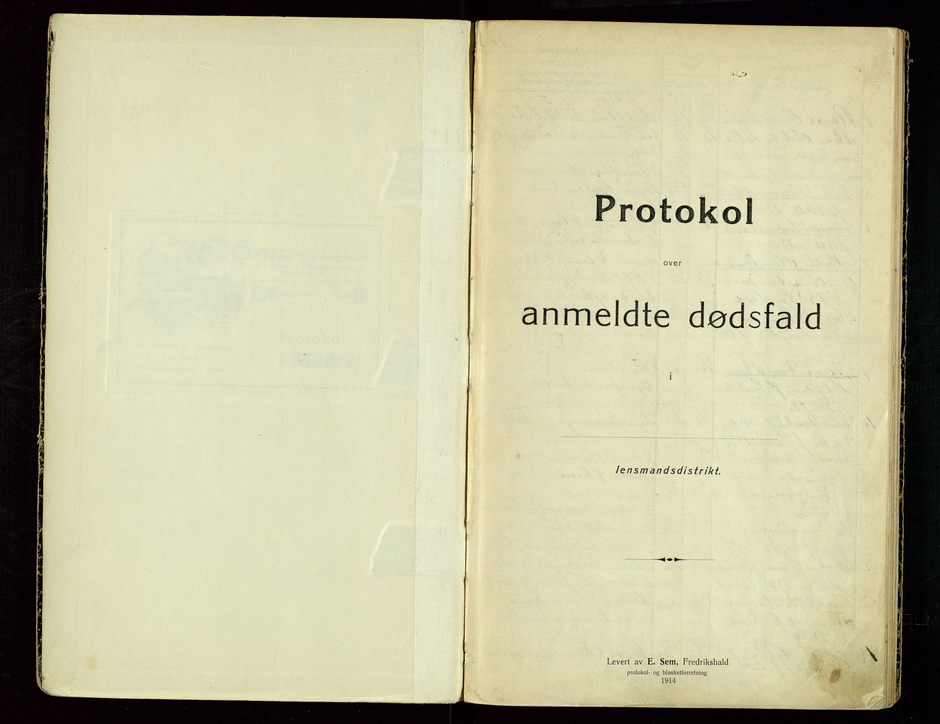 Sand lensmannskontor, SAST/A-100415/Gga/L0001: "Protokol over anmeldte dødsfall", 1919-1942