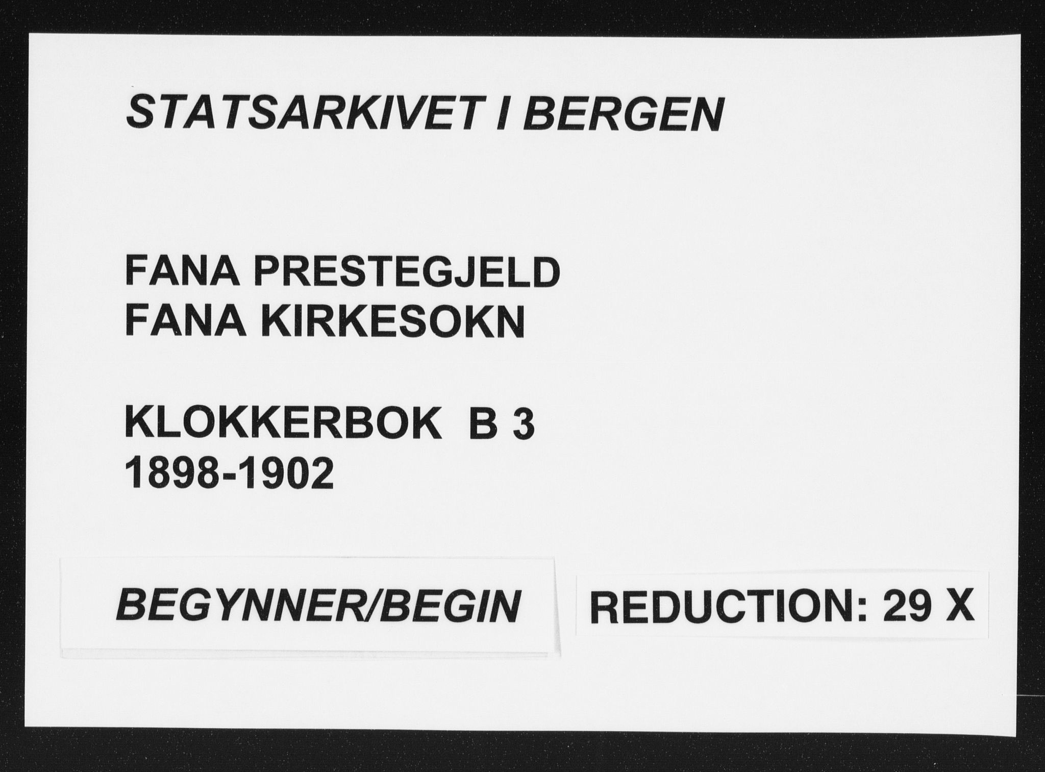 Fana Sokneprestembete, AV/SAB-A-75101/H/Hab/Haba/L0003: Klokkerbok nr. A 3, 1895-1902