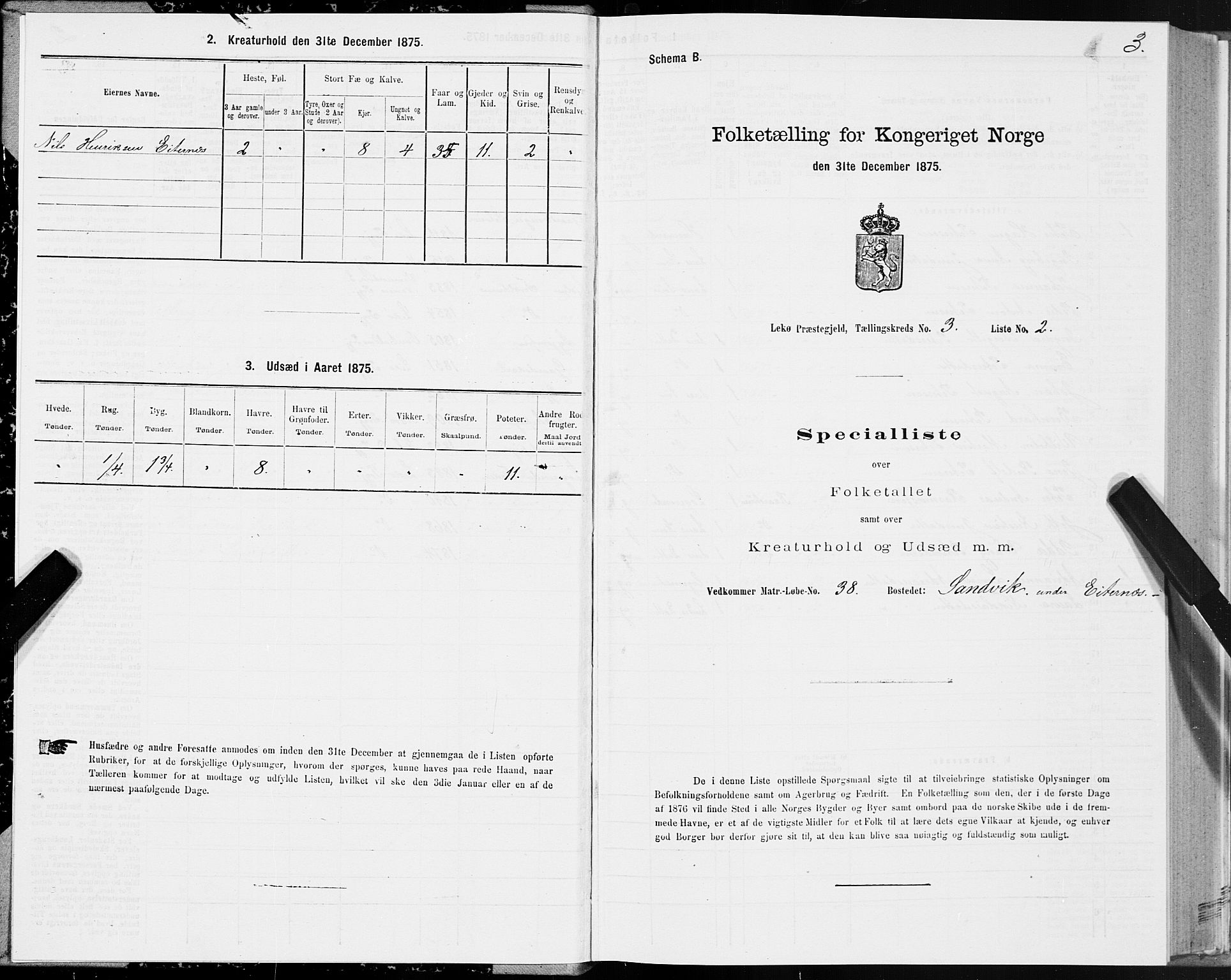 SAT, Folketelling 1875 for 1755P Leka prestegjeld, 1875, s. 2003